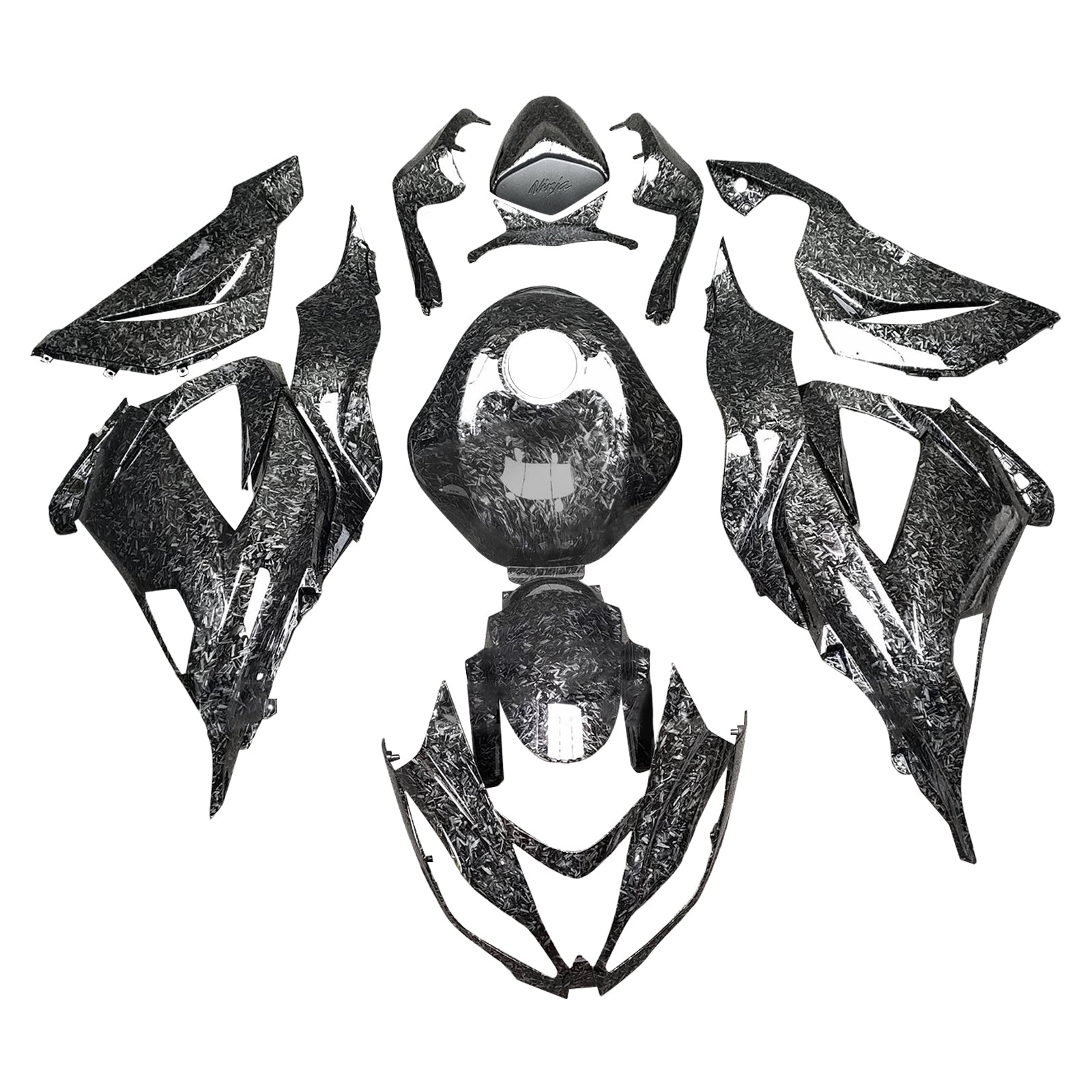 Kit di carenatura a iniezione, carrozzeria in plastica ABS per Kawasaki ZX6R 636 2013-2018