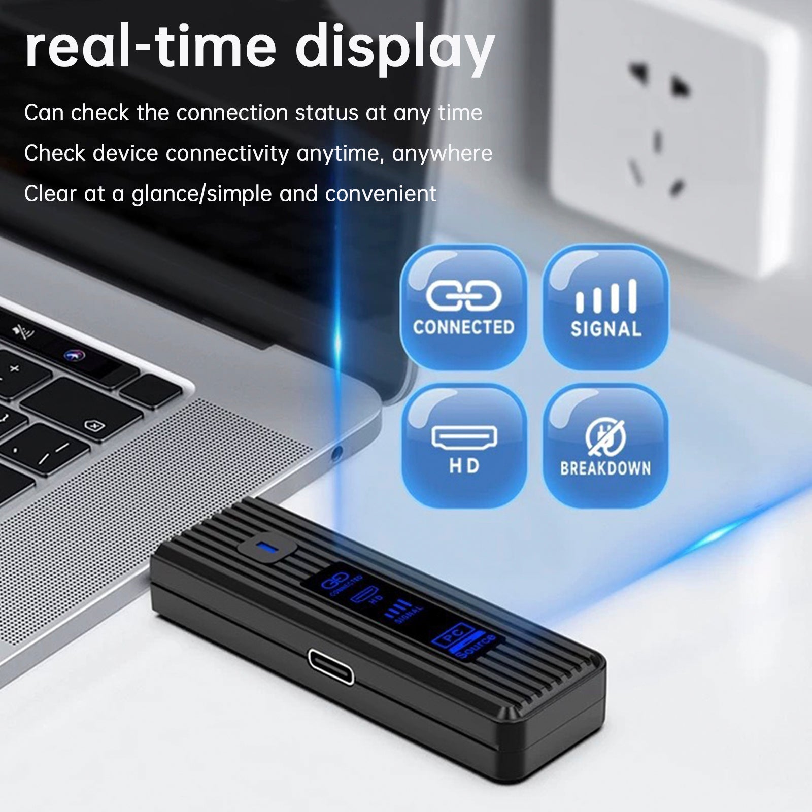 Projecteur sans fil HDMI pour même écran HD 1080P 50M, émetteur-récepteur vidéo