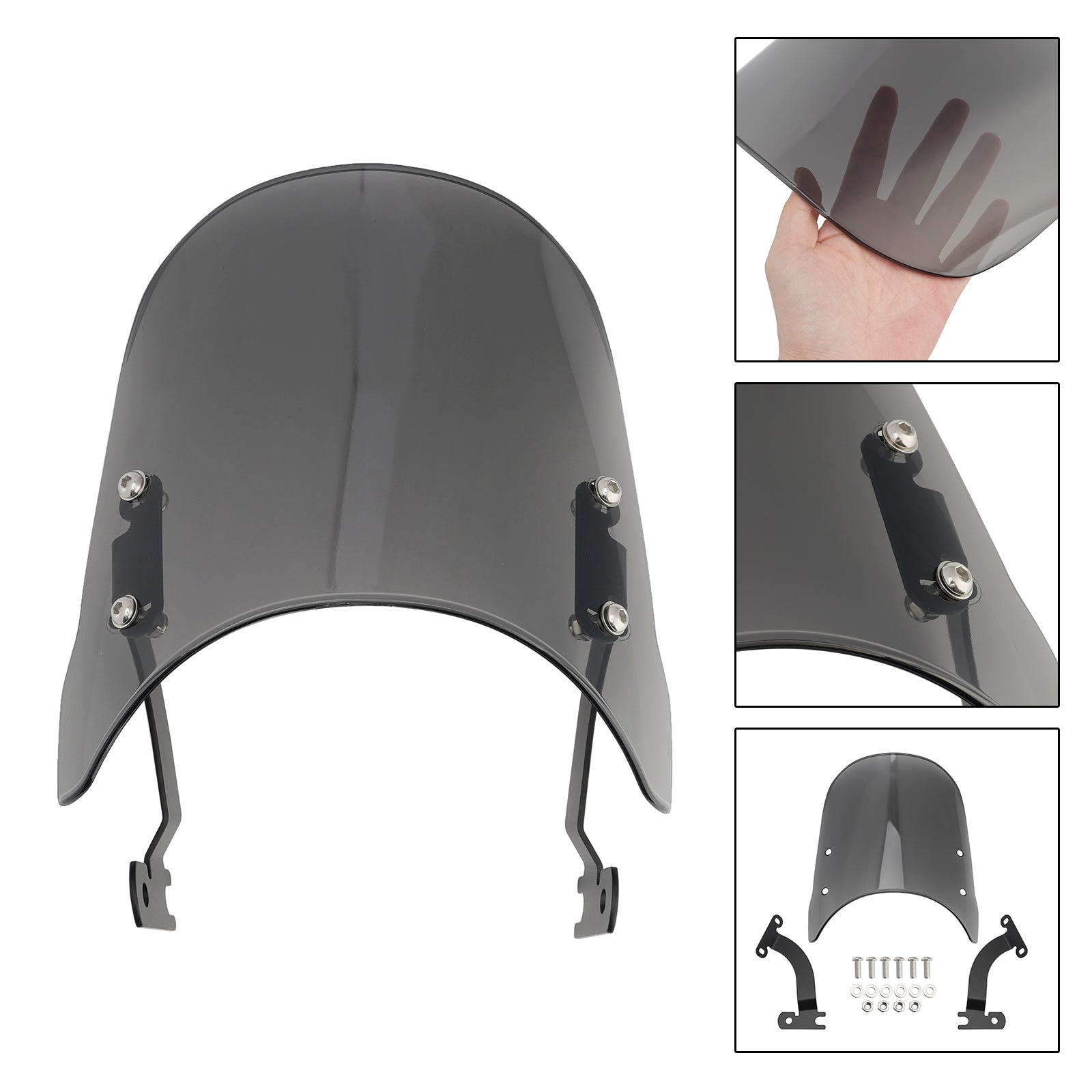 Protecteur Saute-Vent pour KAWASAKI W230 / MEGURO S1 2025-2026 Gris