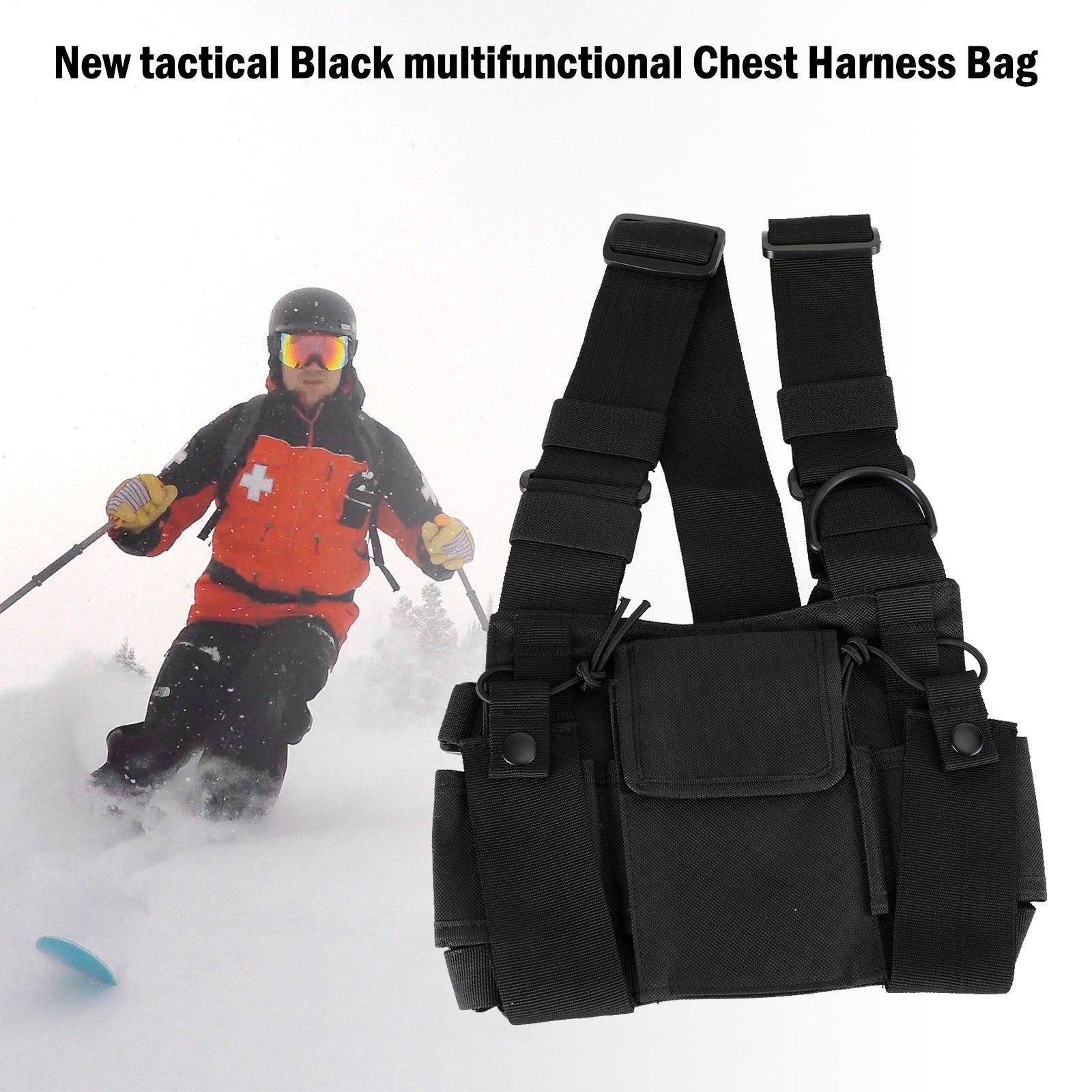 Field Operations Radio Neuf Tactical Multifonctionnel Poitrine Harnais Sac