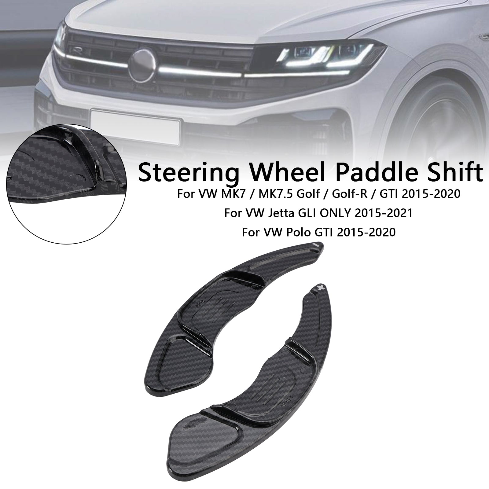 Rozszerzenia palet zmiany prędkości w aspekcie węglowej kierownicy dla VW Golf MK7