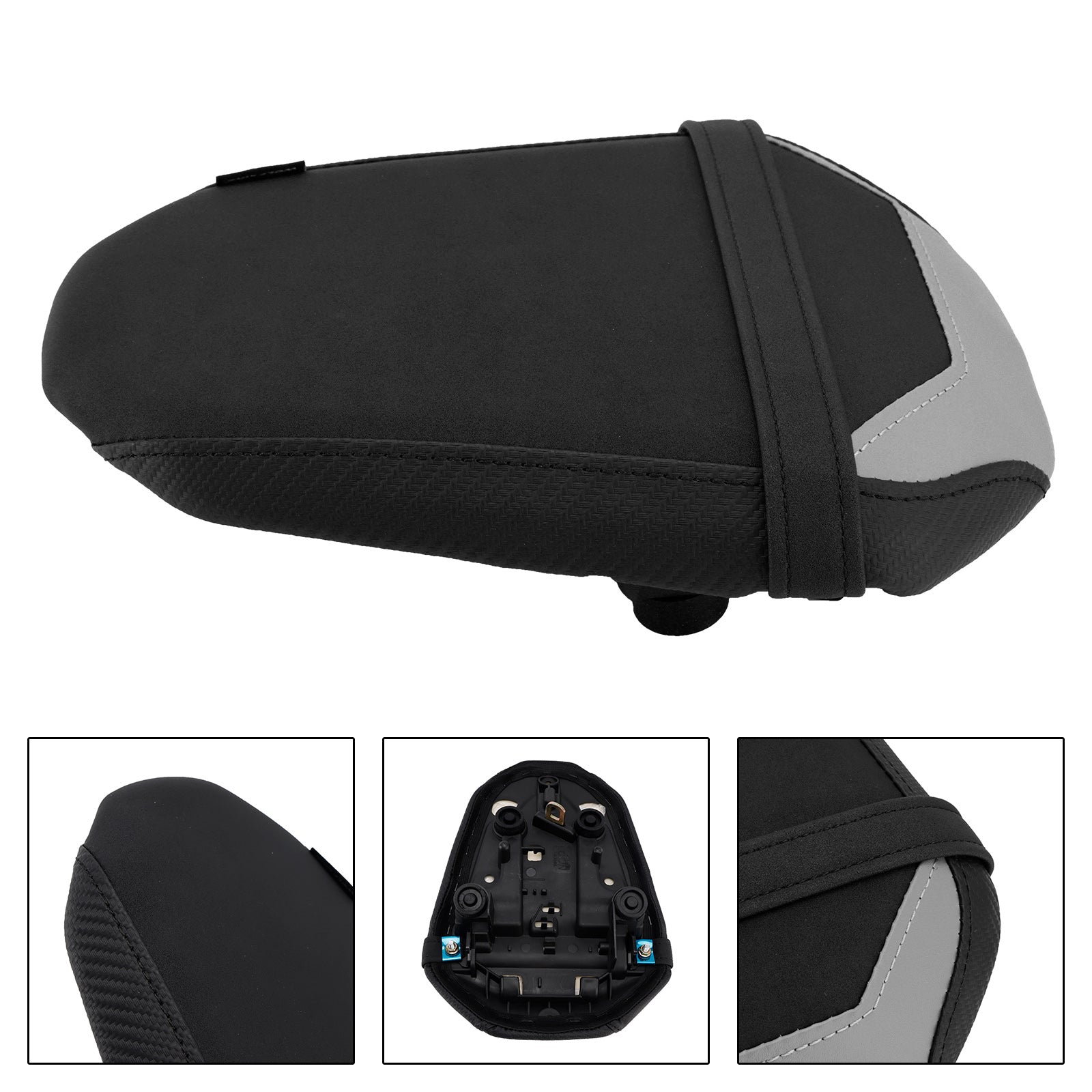 Coussin de selle passager arrière plat en PU noir pour Yamaha MT-07/FZ-07 (à partir de 2025).