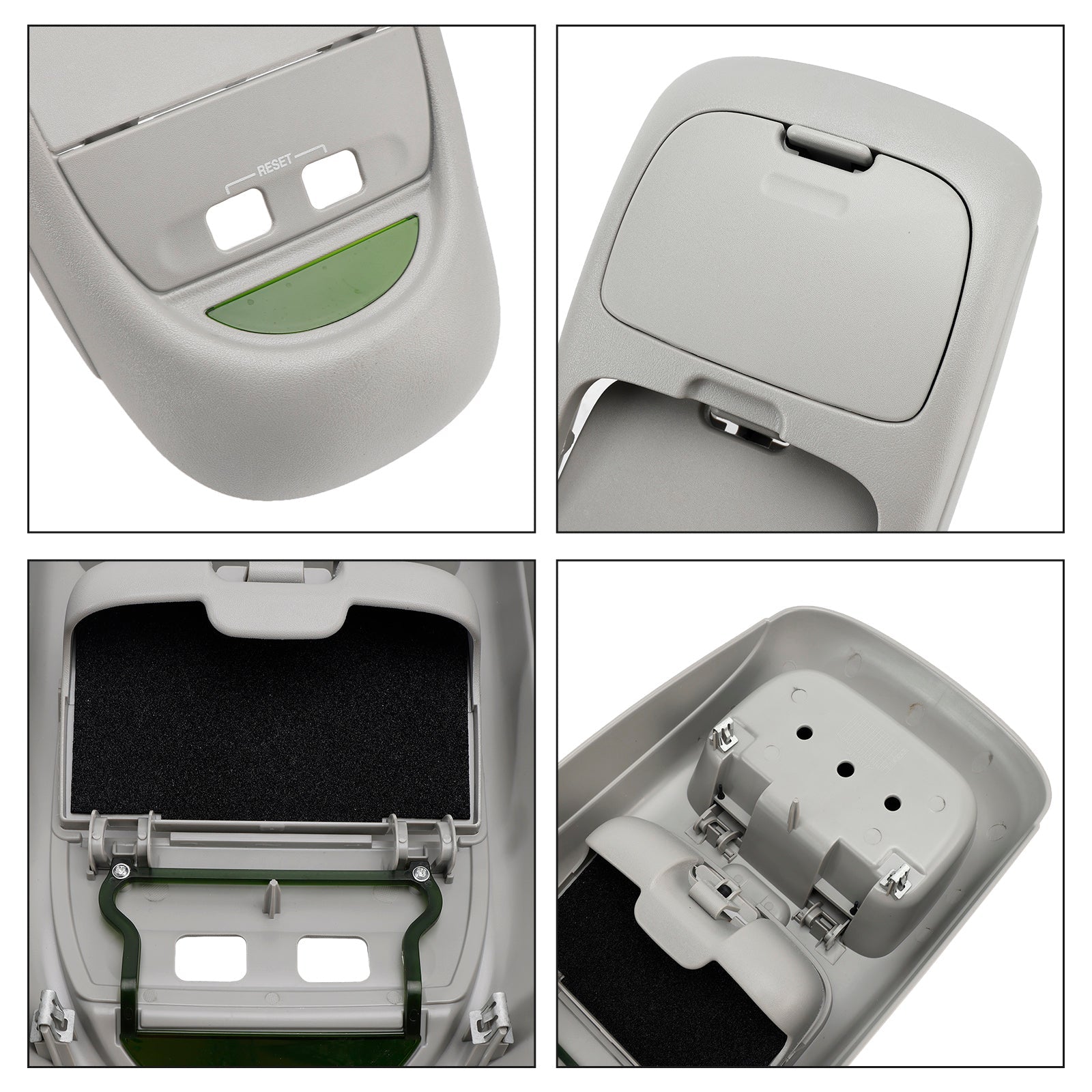 Konsola szarej pawilonu bez szyberdachu dla Ford F250, F350, F450 i F550 Super Duty 2002-2004