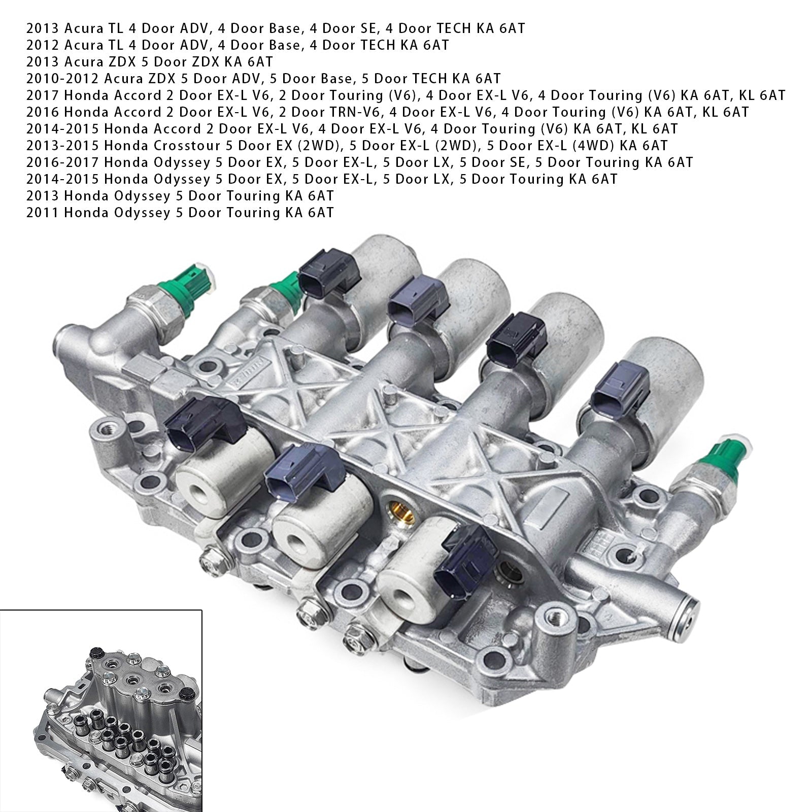 Solénoid novih linearnih sprememb hitrosti 27700-5B7-000 za Acura TL 4 Doors Adv, 4 vrata vrat, 4 vrata SE, 4 vrata Tech KA 6AT Sport 2013