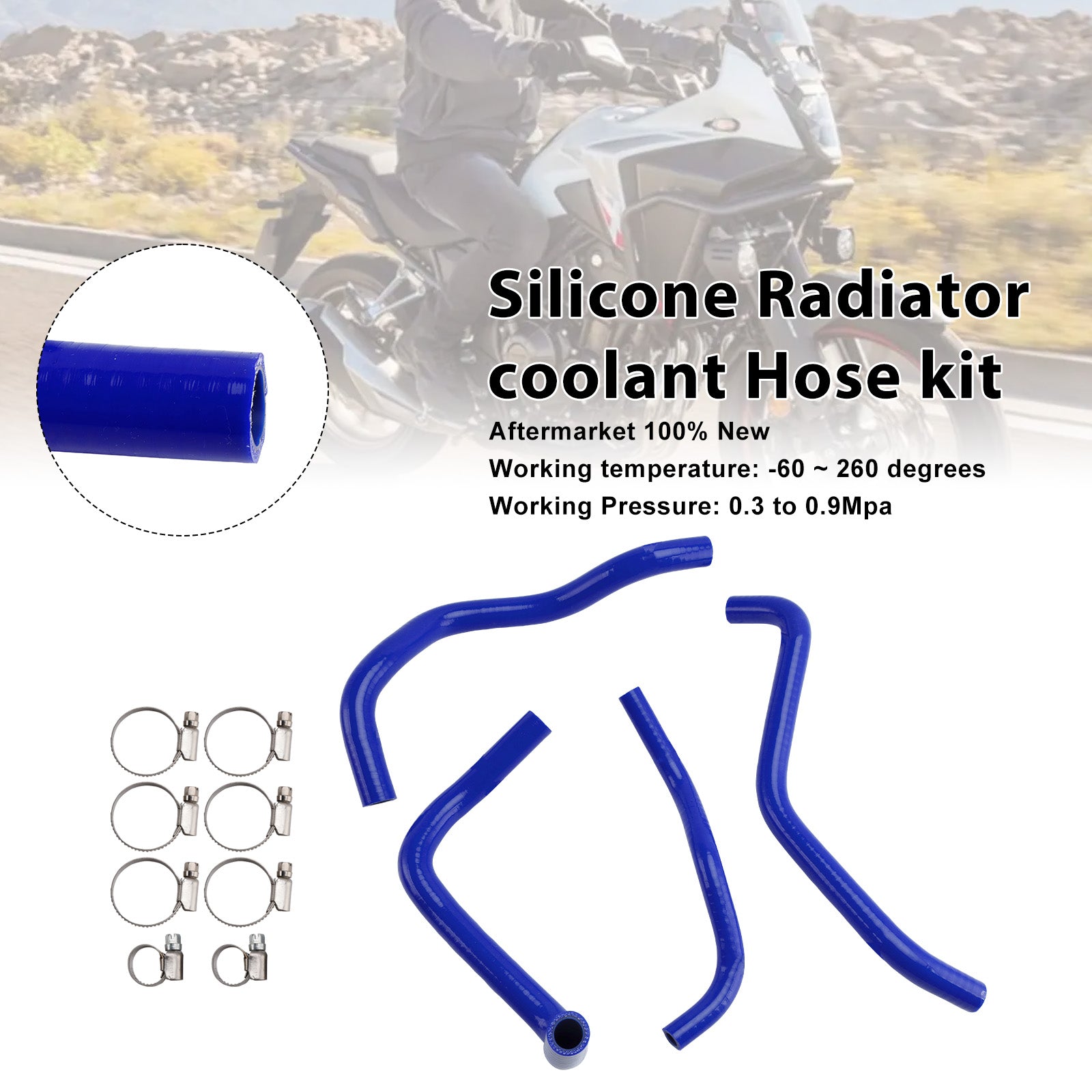Durite de refroidissement en silicone pour radiateur Honda CB500 Hornet 2024-2025