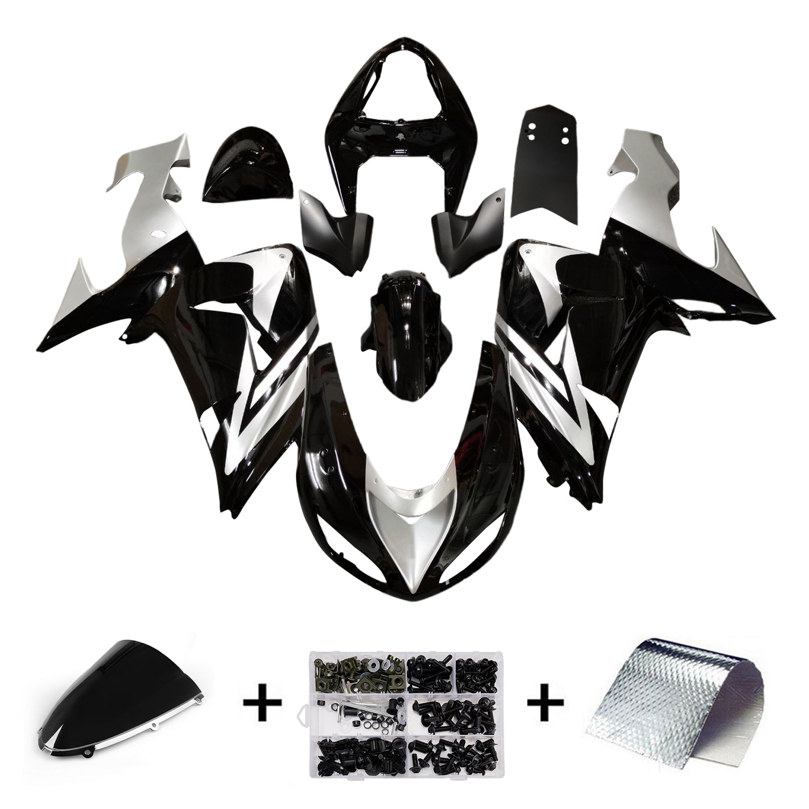 Kit de carénage par injection, carrosserie en plastique ABS pour Kawasaki ZX10R 2006-2007