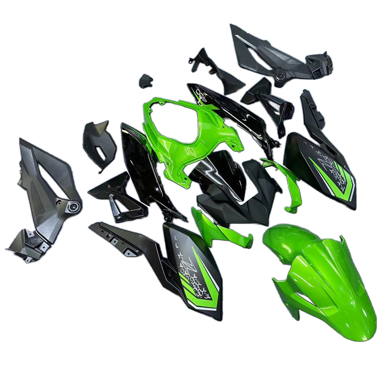 Kit de carénage en plastique ABS injecté compatible avec Kawasaki Z400 2018-2024