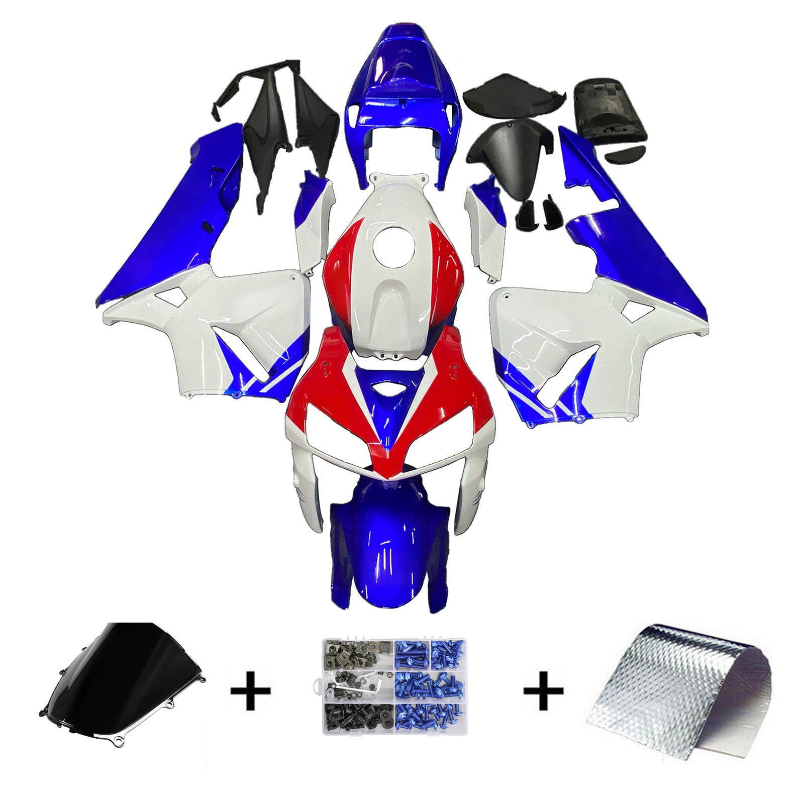 Kit de carénage par injection, carrosserie en plastique ABS, compatible avec la Honda CBR600RR 2005-2006