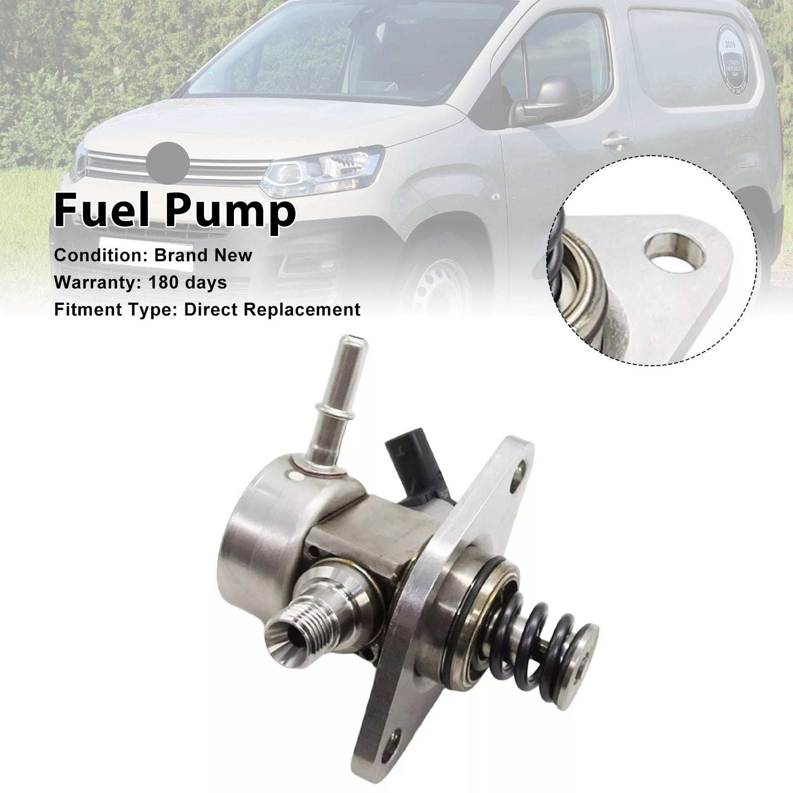 Bomba de alta presión de gasolina para Vauxhall Combo E 1.2L (desde 2019) - Referencia : 9807550080 28377613