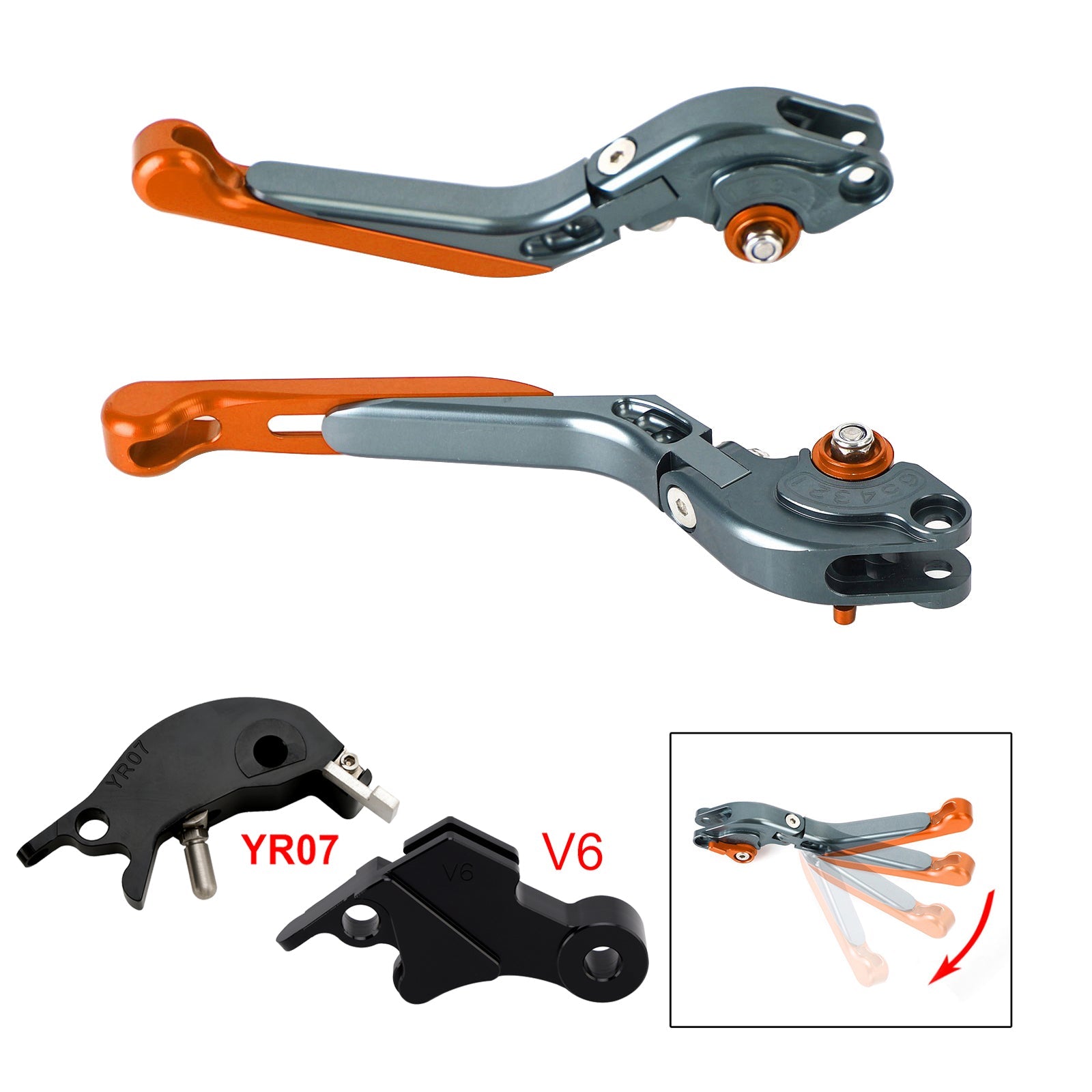Levier de frein et d'embrayage réglable compatible avec YAMAHA XSR900 XSR900GP MT-09 2024-2025