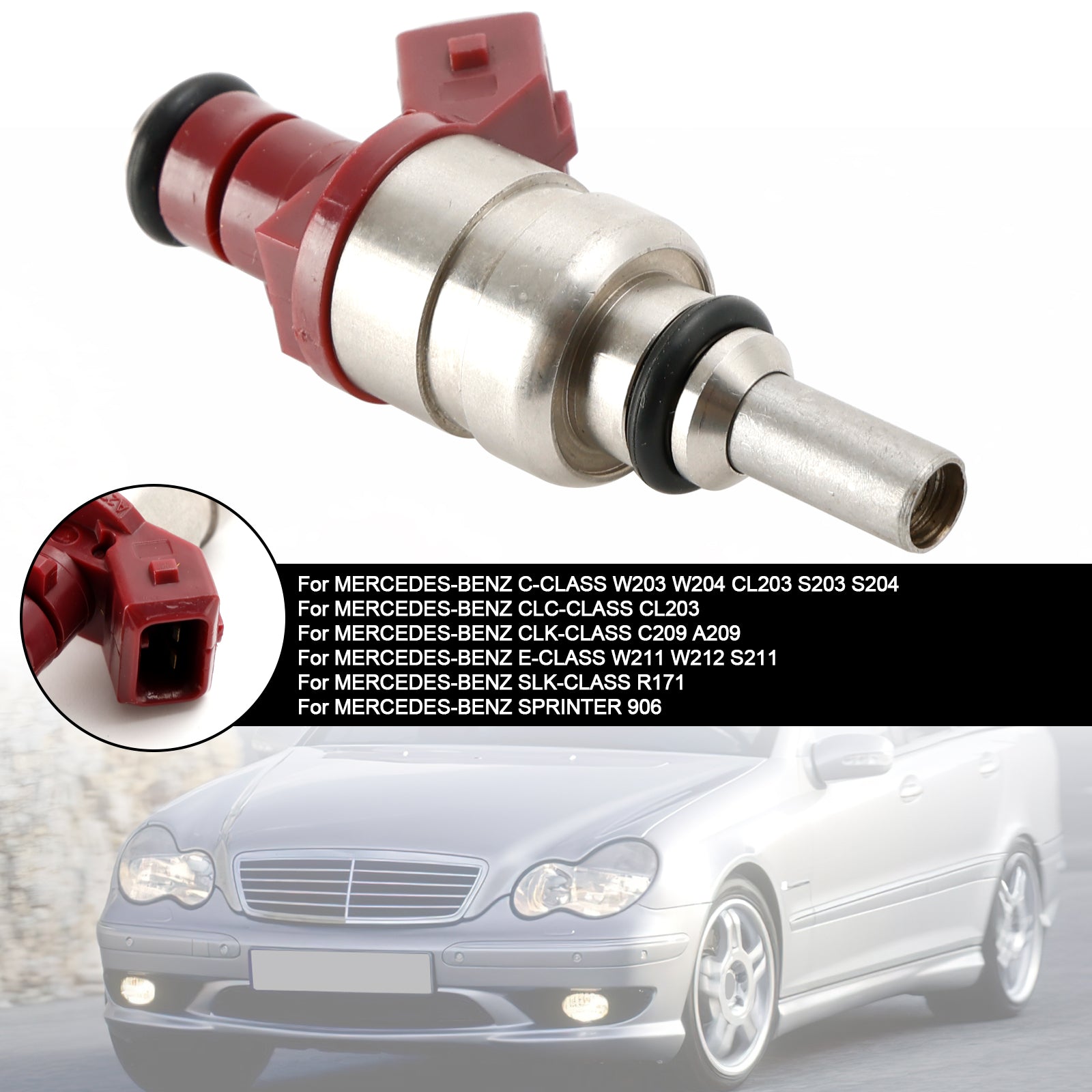1pcs Inyector de combustible A2710780023 para Mercedes Benz C-Class CLK-CLK 1.8L