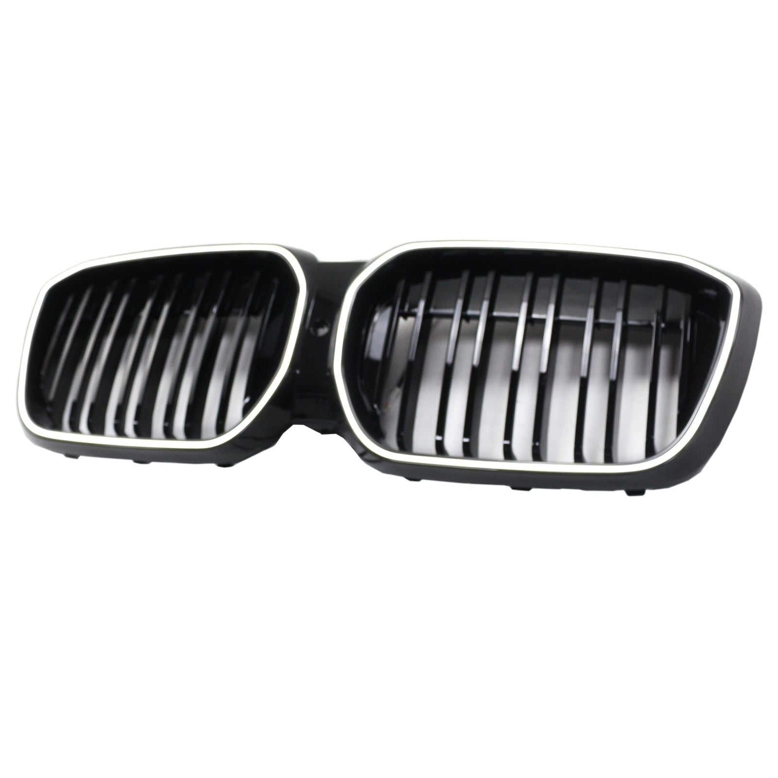 Grille de calandre avant noire à double lamelles pour BMW IX3 G08 LCI 2022-2024