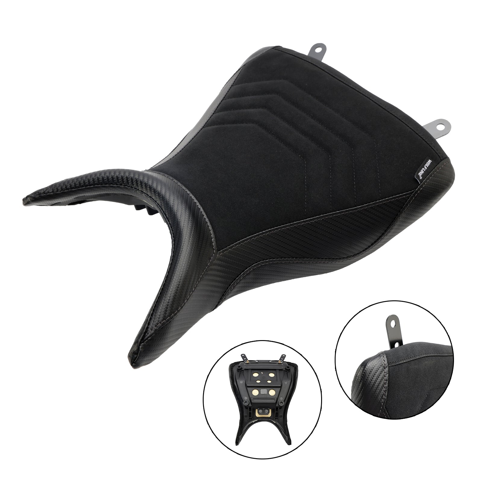 Black Raid Front Saddle per Yamaha MT-03 YZF-R3 2015-2023