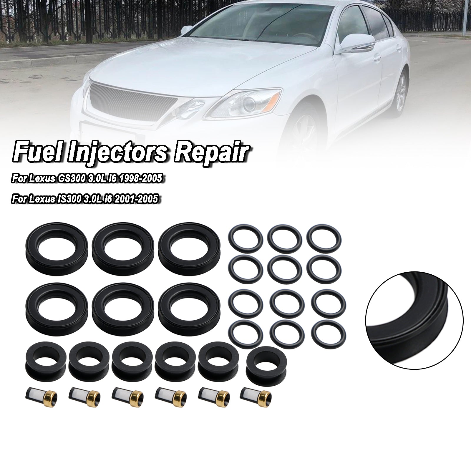 Kit de réparation d'injecteur de carburant pour Toyota Supra et Lexus SC300 IS300 3.0 98-05