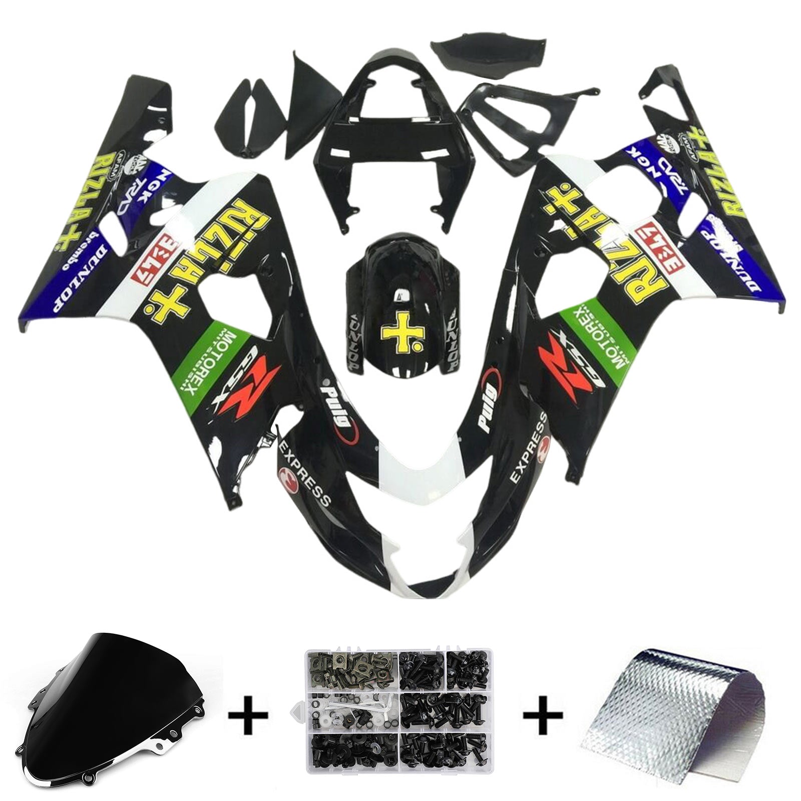 Kit carena iniezione Suzuki GSXR 600/750 K4 2004-2005 Carrozzeria in plastica ABS