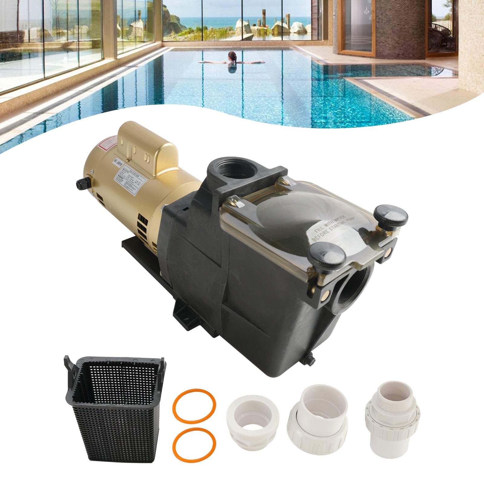 Pompa basenowa o pojedynczej prędkości W3SP2607X10 Super Pompa 1 KM 115/230 V