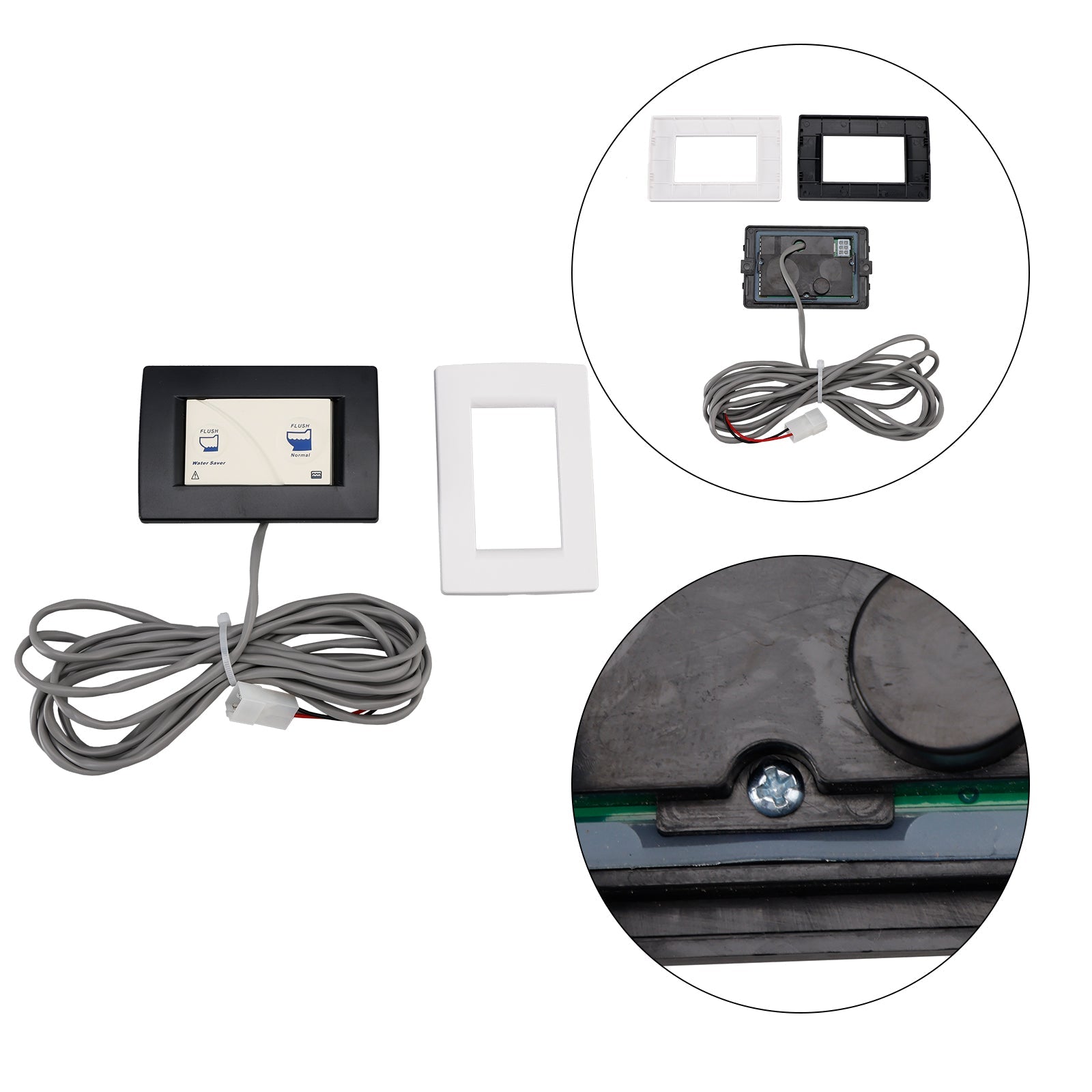 Przełącznik ścienny 36387 dla Tecma RV Silence plus toaleta - przełącznik ścienny z 2 przyciskami