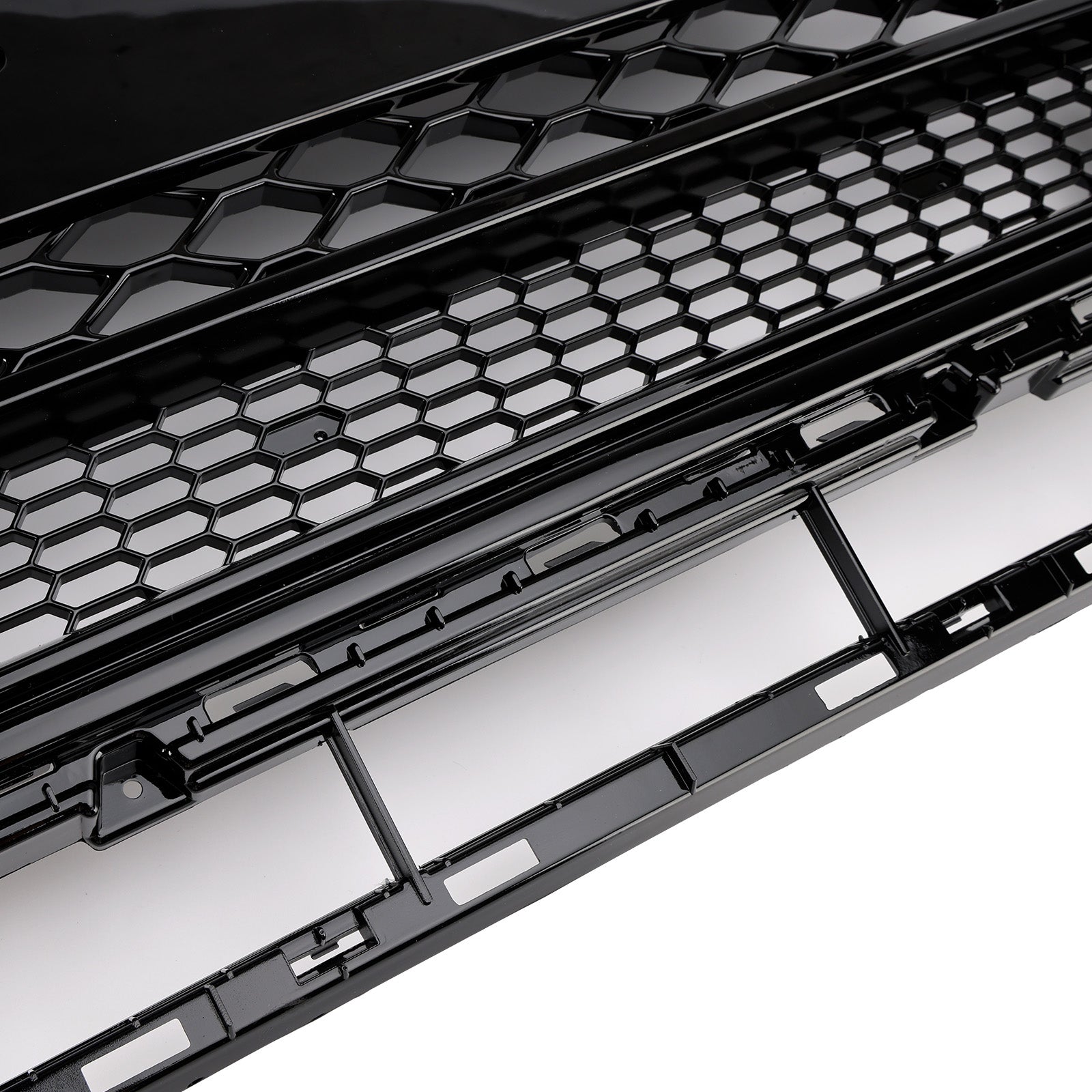 Grille de pare-chocs avant en nid d'abeille noir brillant pour Audi Q5 2013-2017