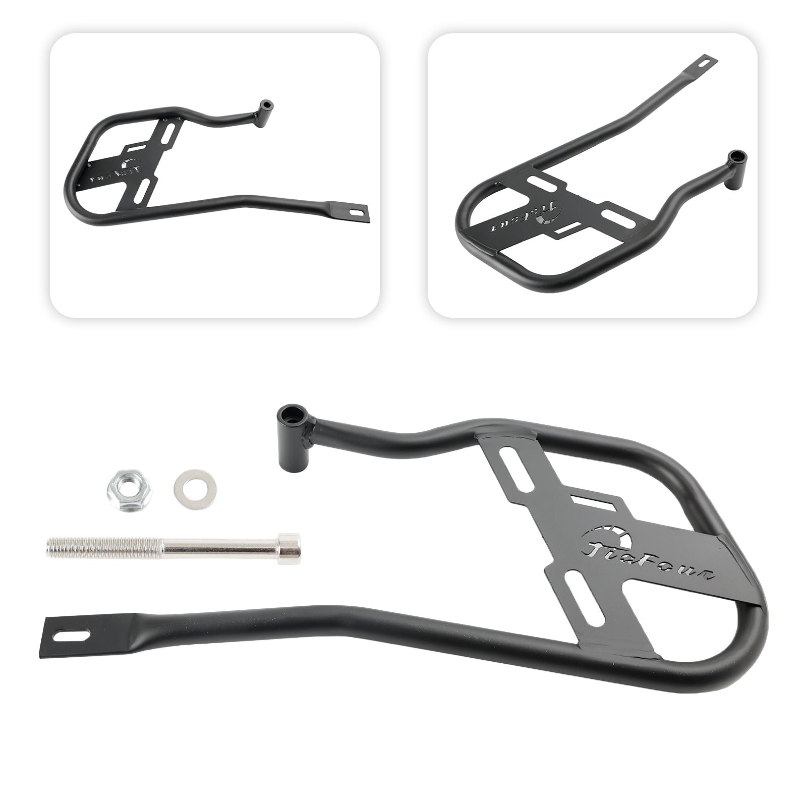 2022-2023 Field Hunter 350 satulalaukun tuki, matkatavaroiden vasen kiinnitysteline