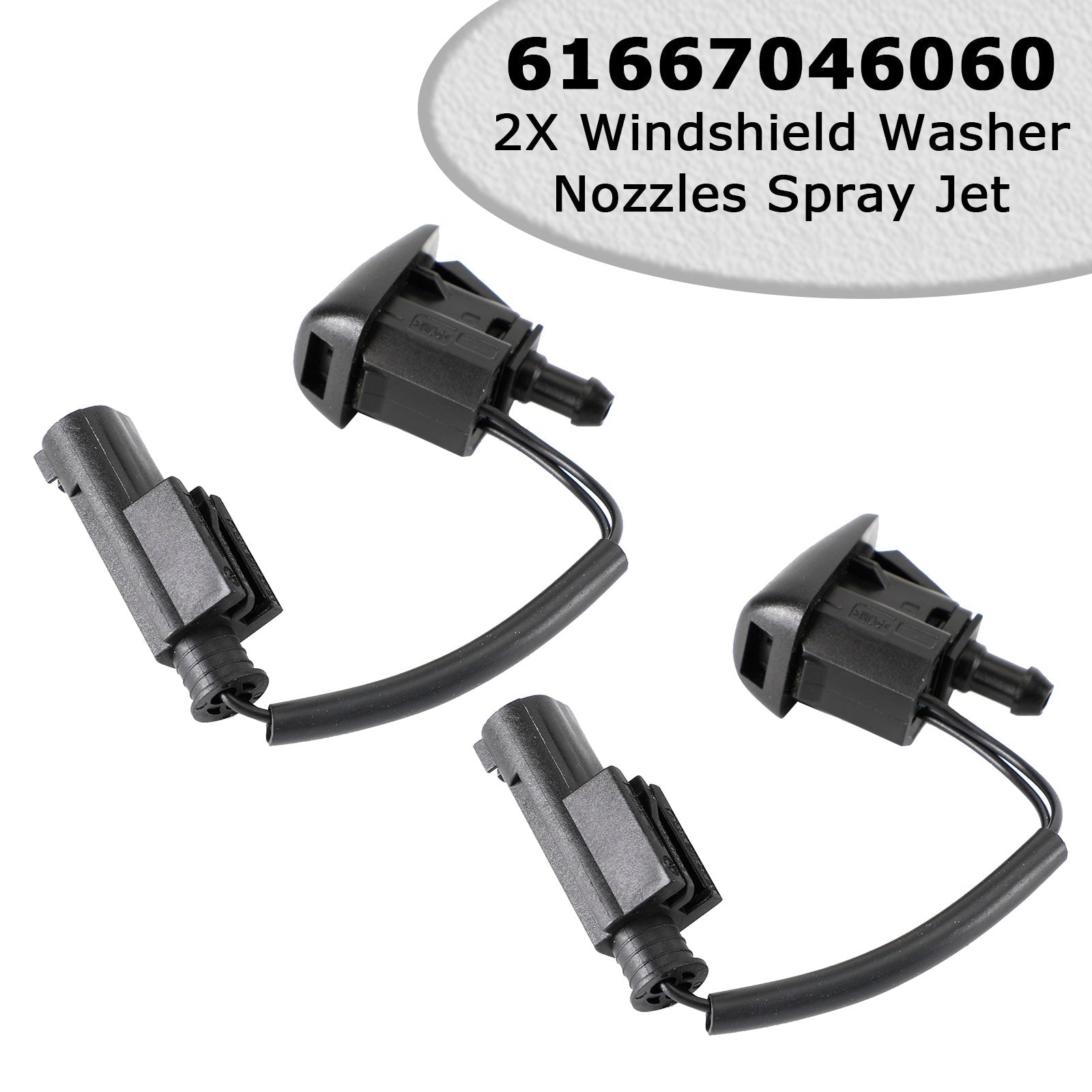 2 dysze spryskiwaczy przedniej szyby do BMW serii 5 E60 E61 61667046060