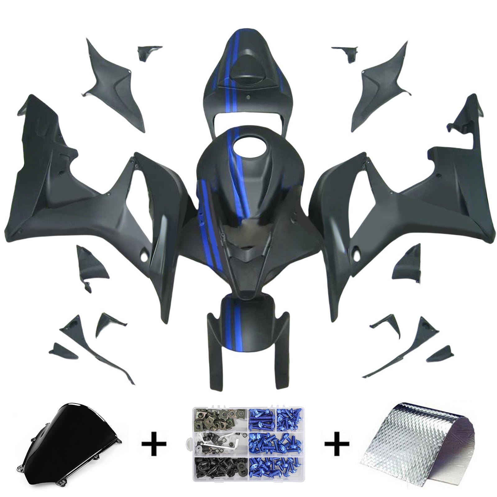 Kit de carénage par injection, carrosserie en plastique ABS pour Honda CBR600RR 2007-2008 F5
