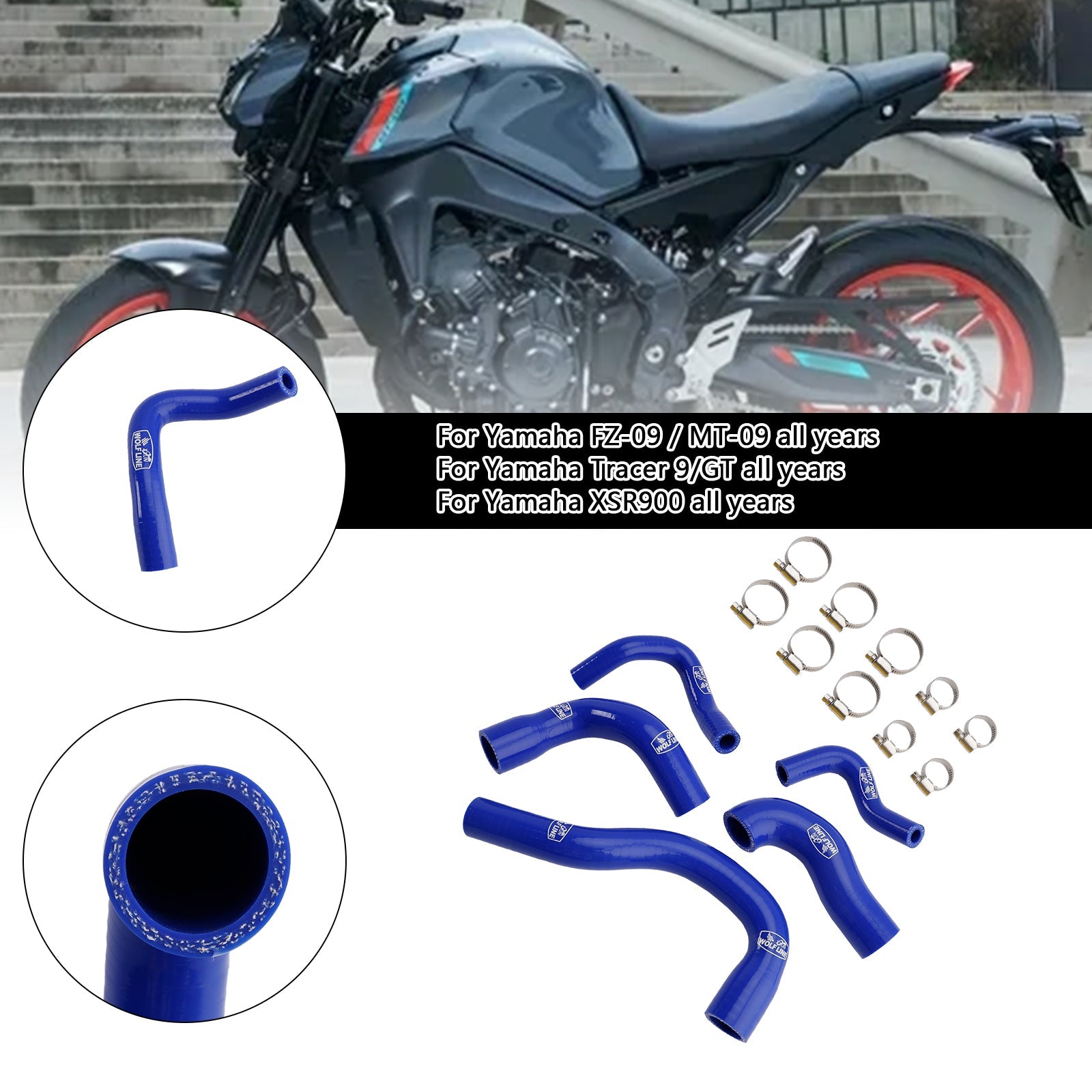 Líquido de enfriamiento de silicona para Yamaha MT-09 XSR900 Tracer 9/GT cada año