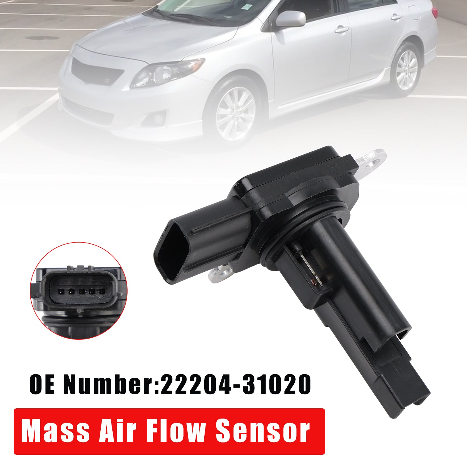 Capteur de débit d'air massique 22204-31020 pour Toyota Highlander, RAV4 et Lexus ES350 (2009-2012)