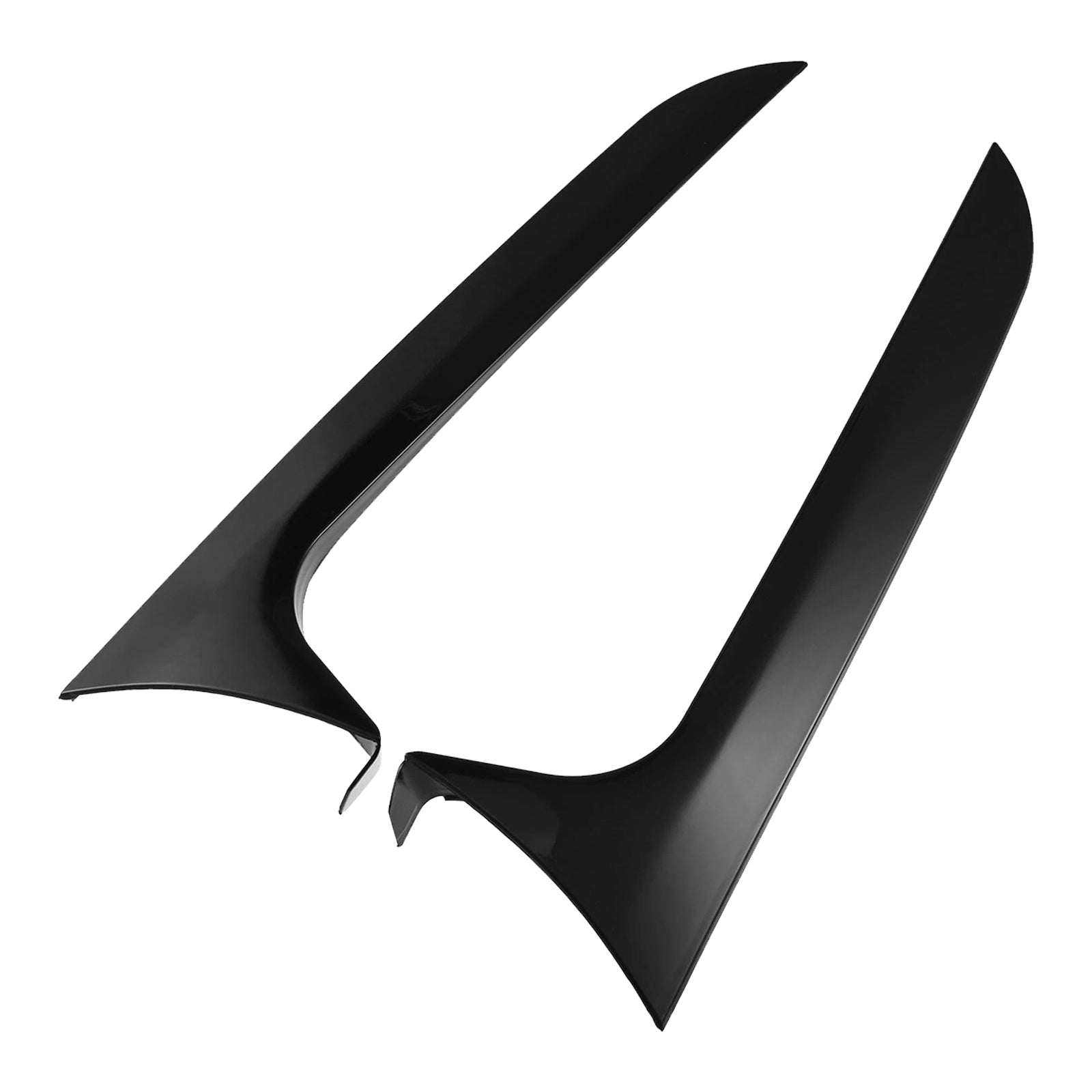 Pari kiiltävän mustaa takaikkunan sivuspoileria Audi A6 C7 Allroad Avant 2012-2018