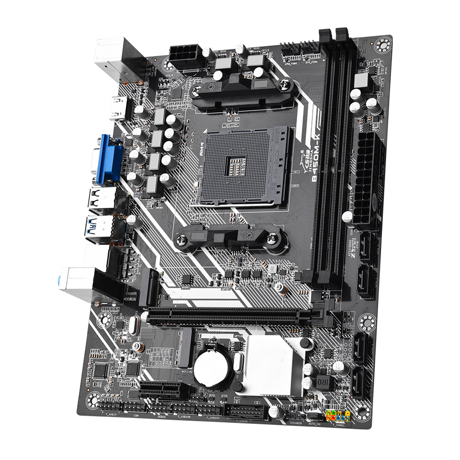 B450M-K Desktop Computer Card, DDR4 AM4 Processor, Gigabit Wi-Fi NVME-netwerkkaart