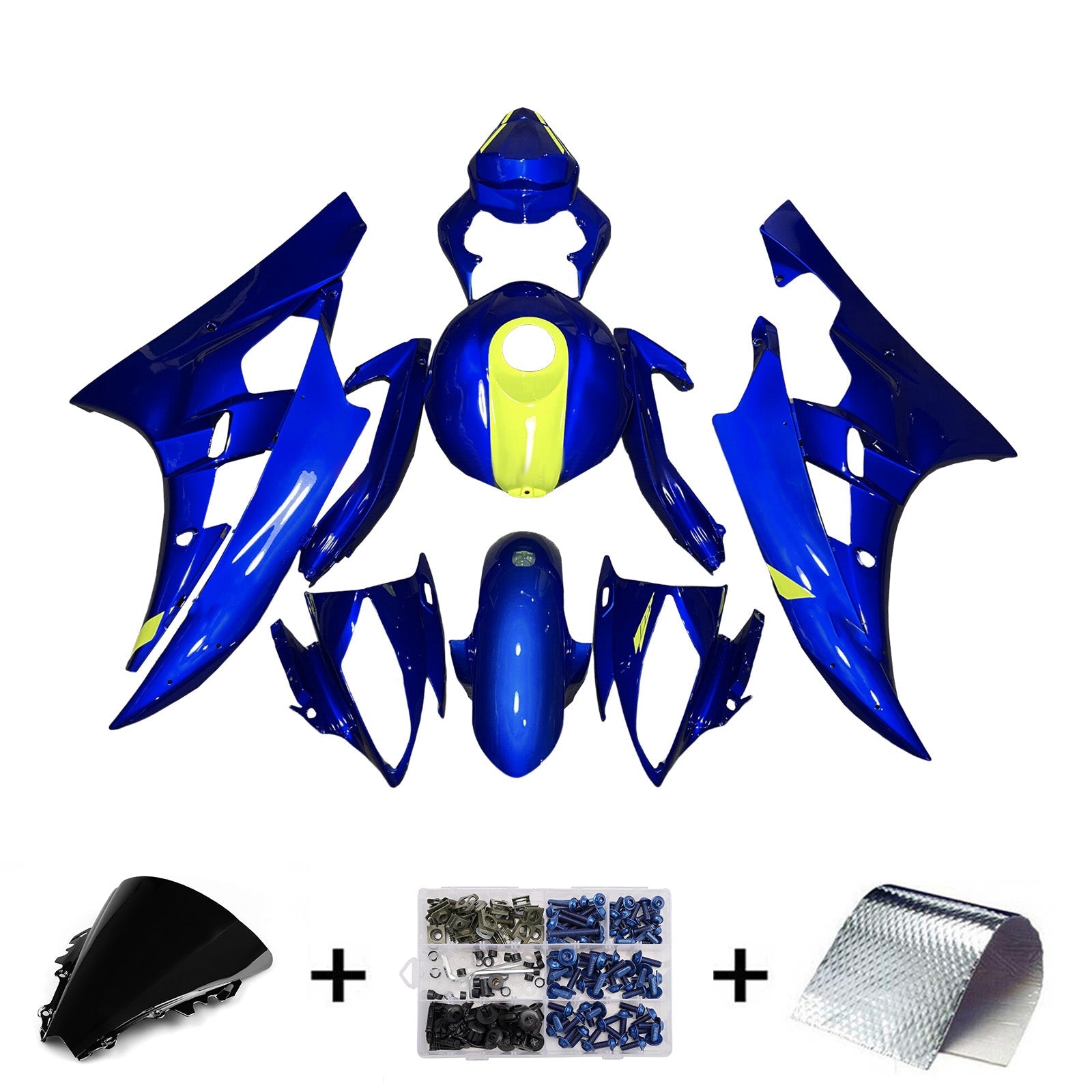 Kit de carenado inyectado de plástico ABS para Yamaha YZFR6 YZF-R6 2006-2007