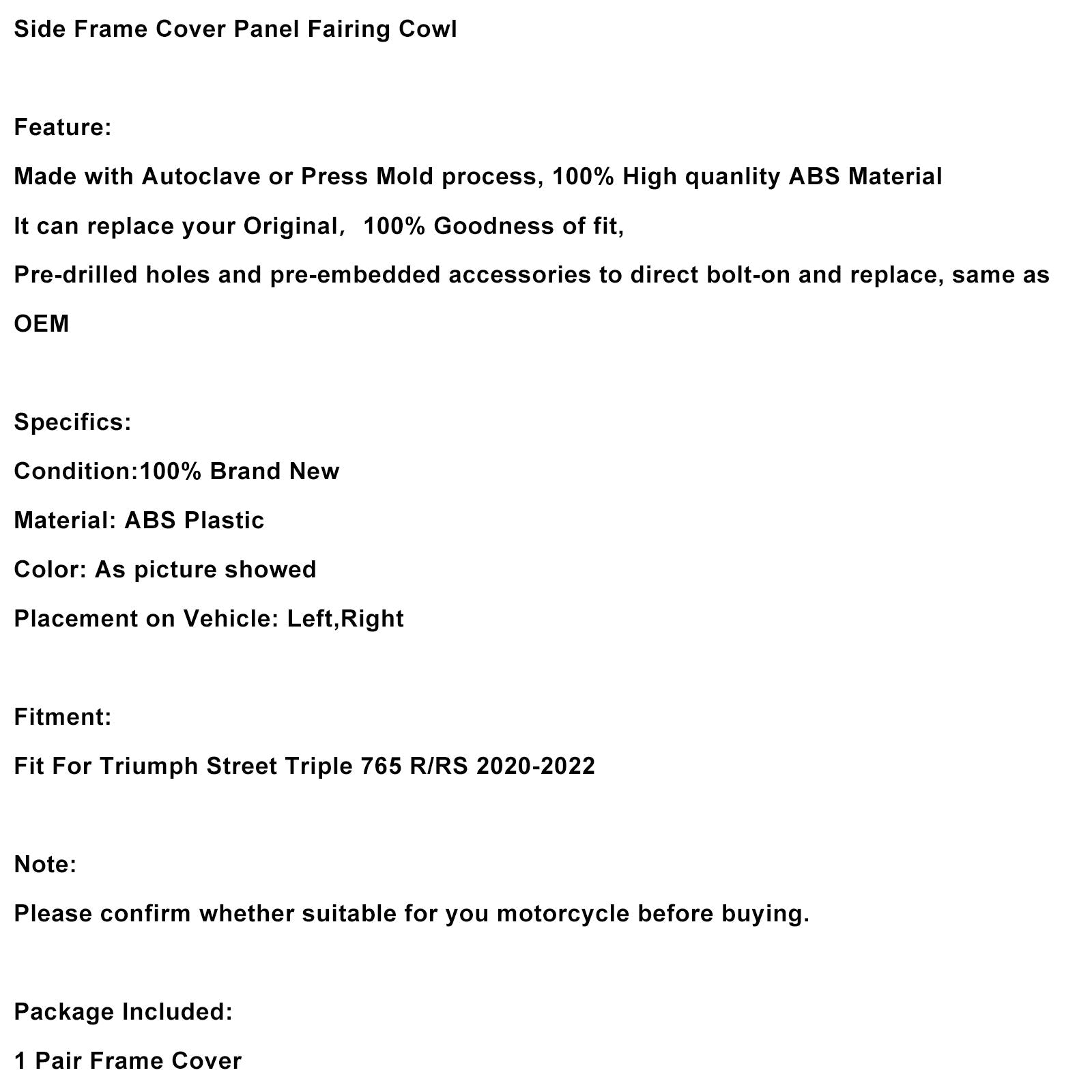 Street Triple 765 R/Rs 2020-2022