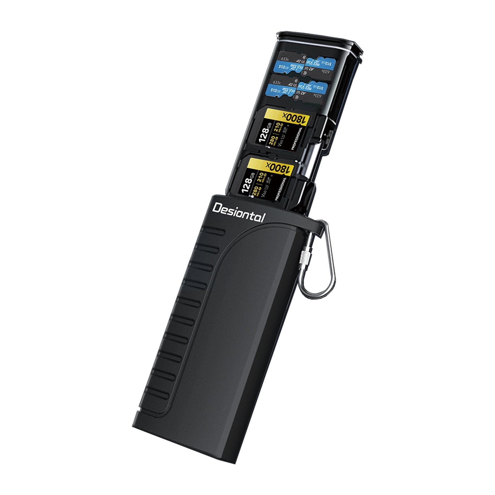 2 in 1 High Speed Flash-kortinlukija valokuvien lähetyksen säilytyslaatikko, vedenpitävä