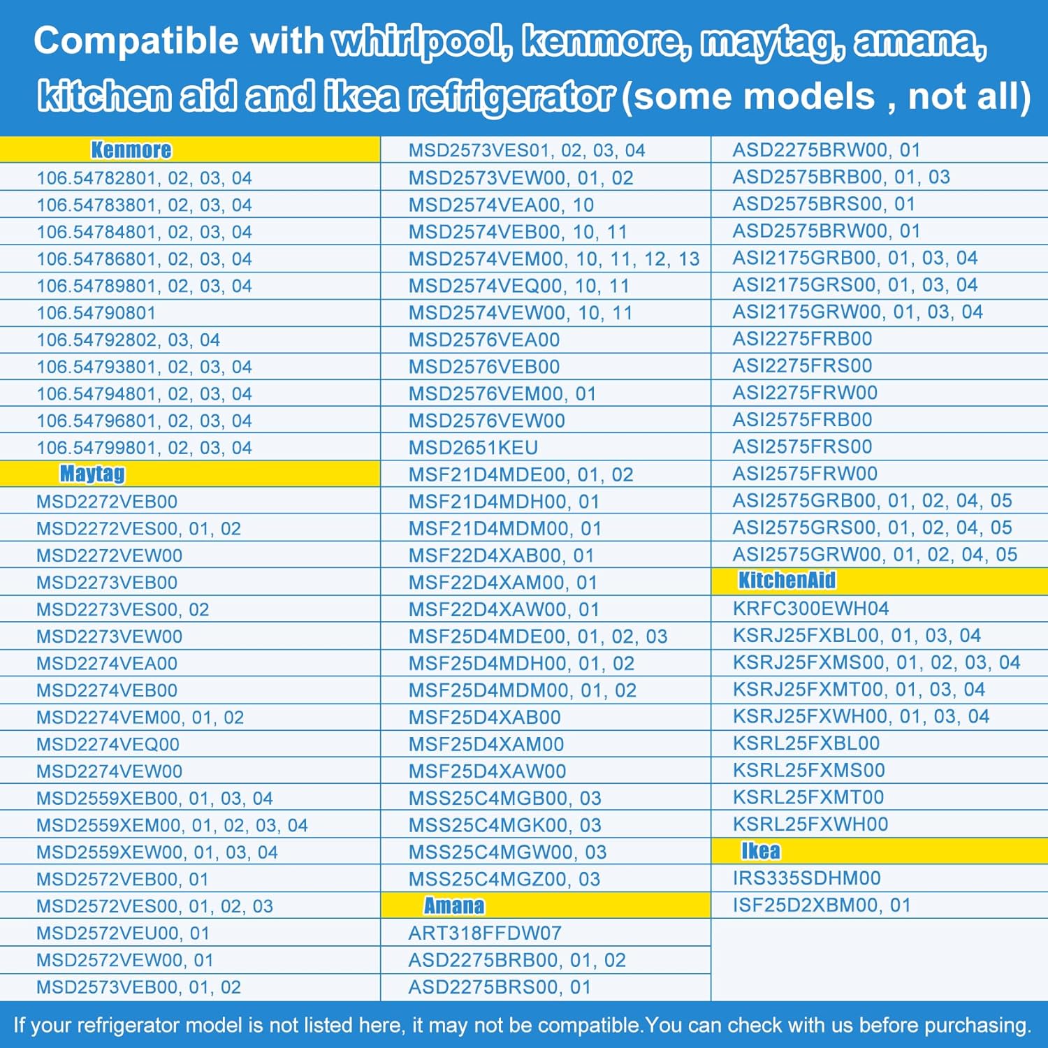 Komplet dovodnega ventila za hladilnik W10179146 za Whirlpool, Kenmore in Maytag