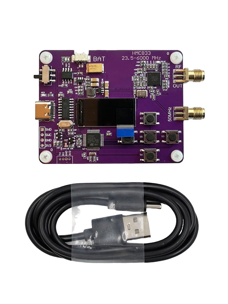 RF 6 GHz: n signaaligeneraattori, 23,5-6 000 MHz näppäimistö, OLED HMC833 -näyttö