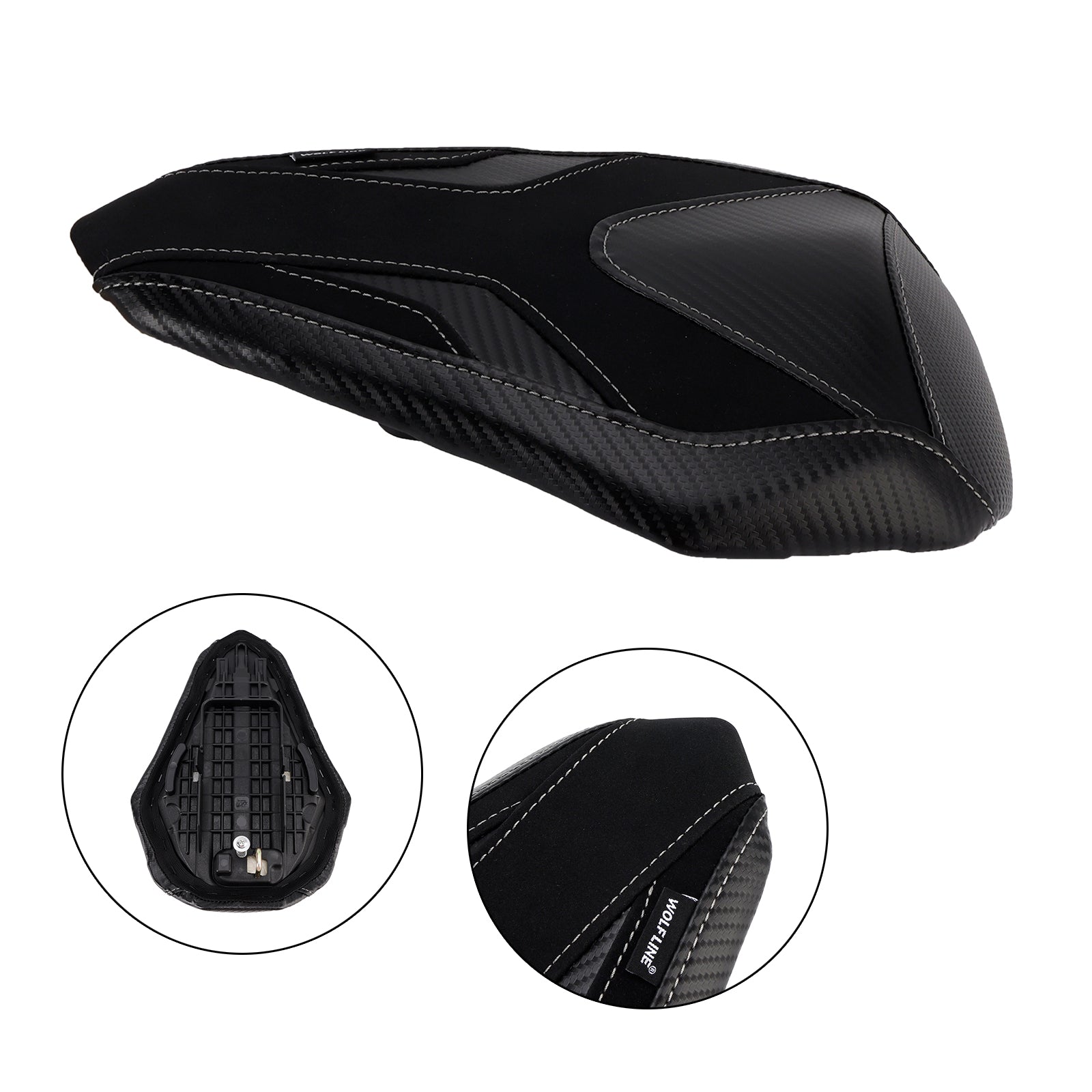 Meerkleurig vlak achterpassagierszadel voor Honda CBR250RR (2017-2024)