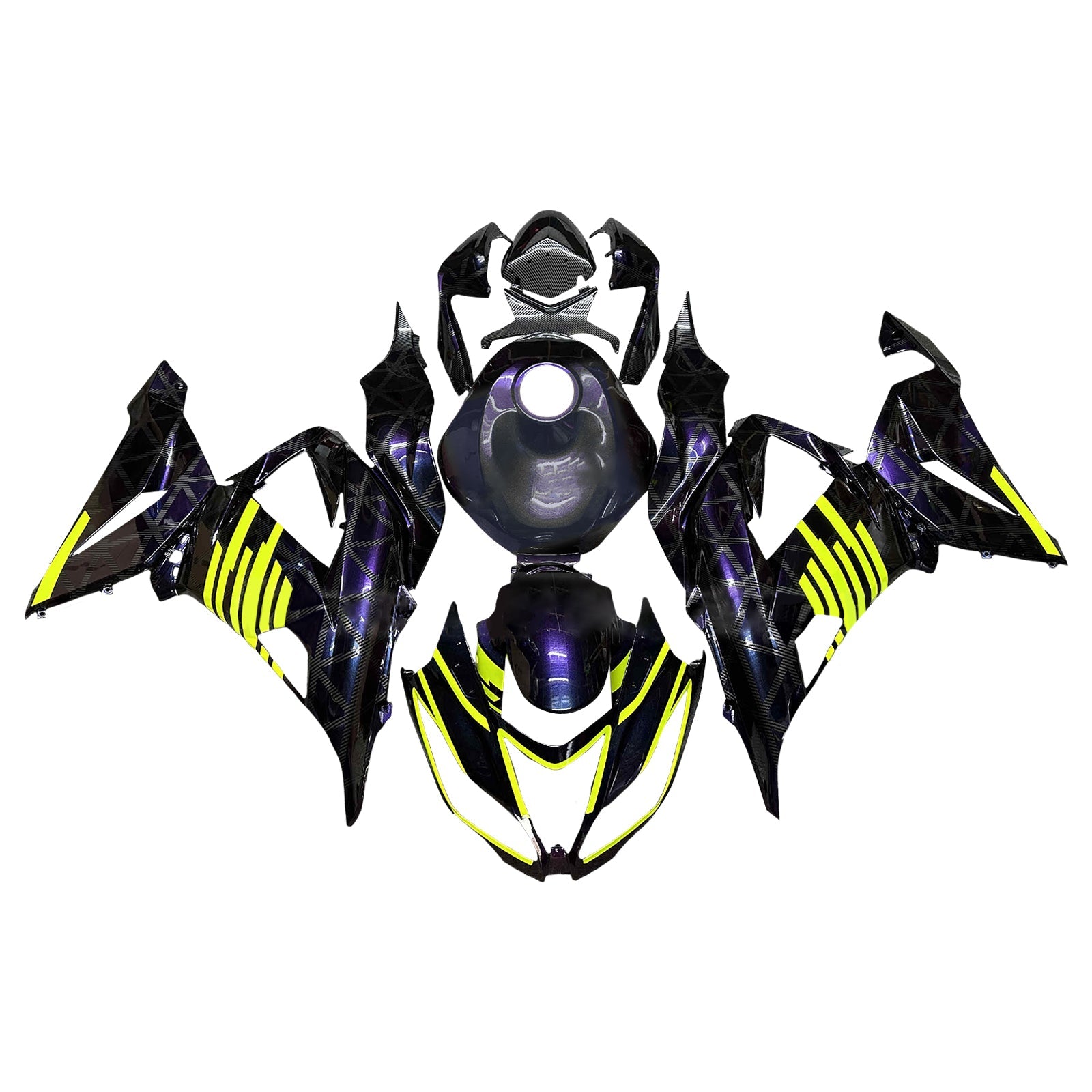 Kit di carenatura a iniezione, carrozzeria in plastica ABS per Kawasaki ZX6R 636 2013-2018