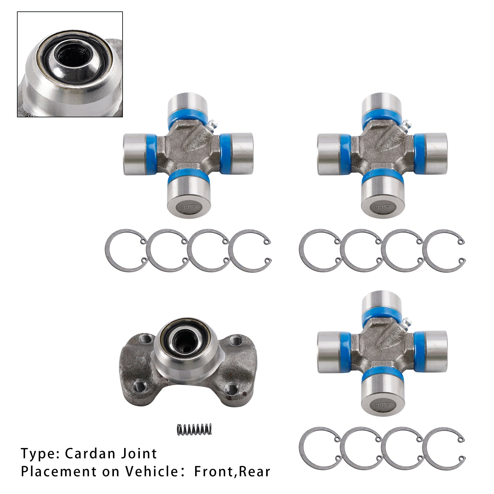Double Cardan Joint 211355X + 5-153X voor Jeep Cherokee XJ 1984-2001