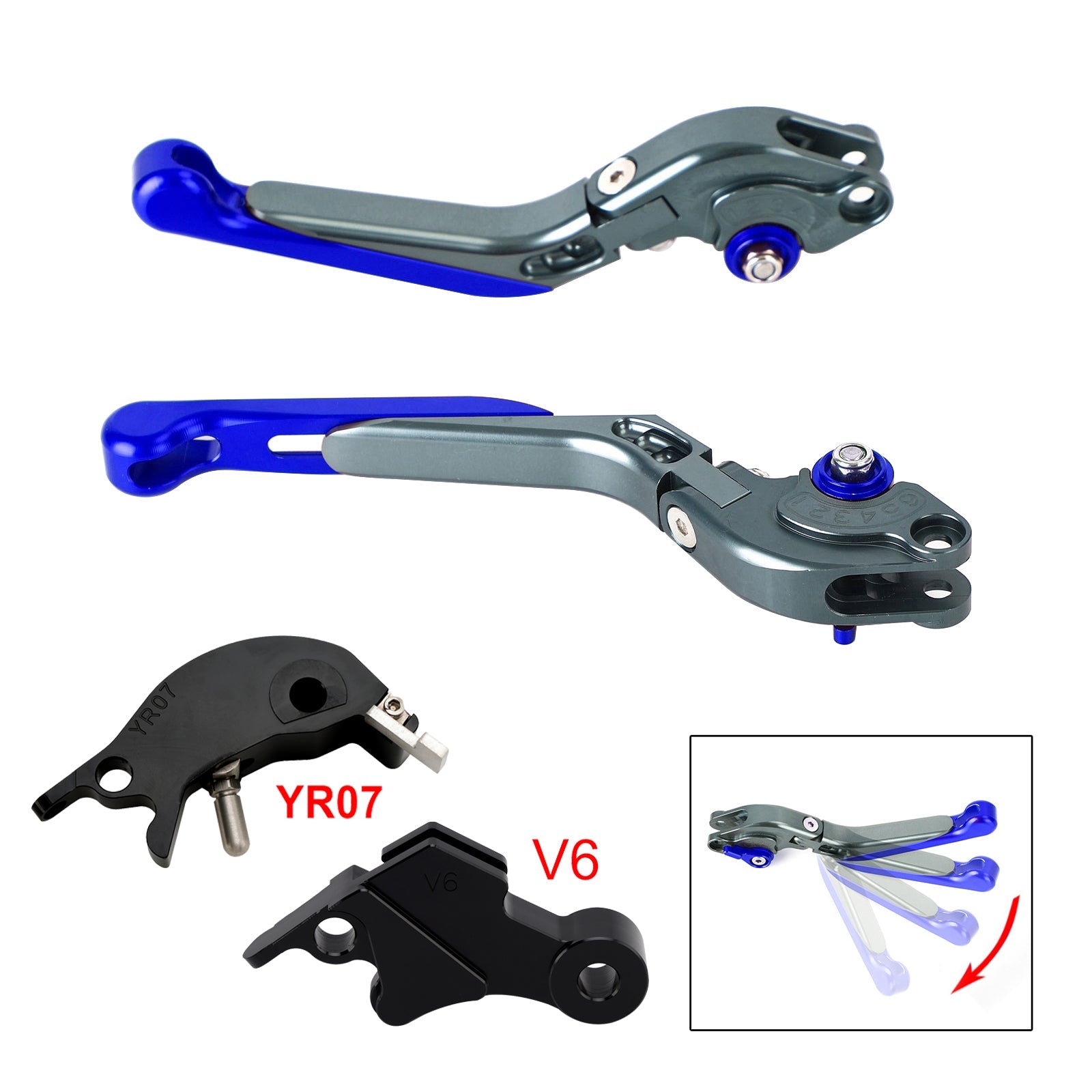 Levier de frein et d'embrayage réglable compatible avec YAMAHA XSR900 XSR900GP MT-09 2024-2025