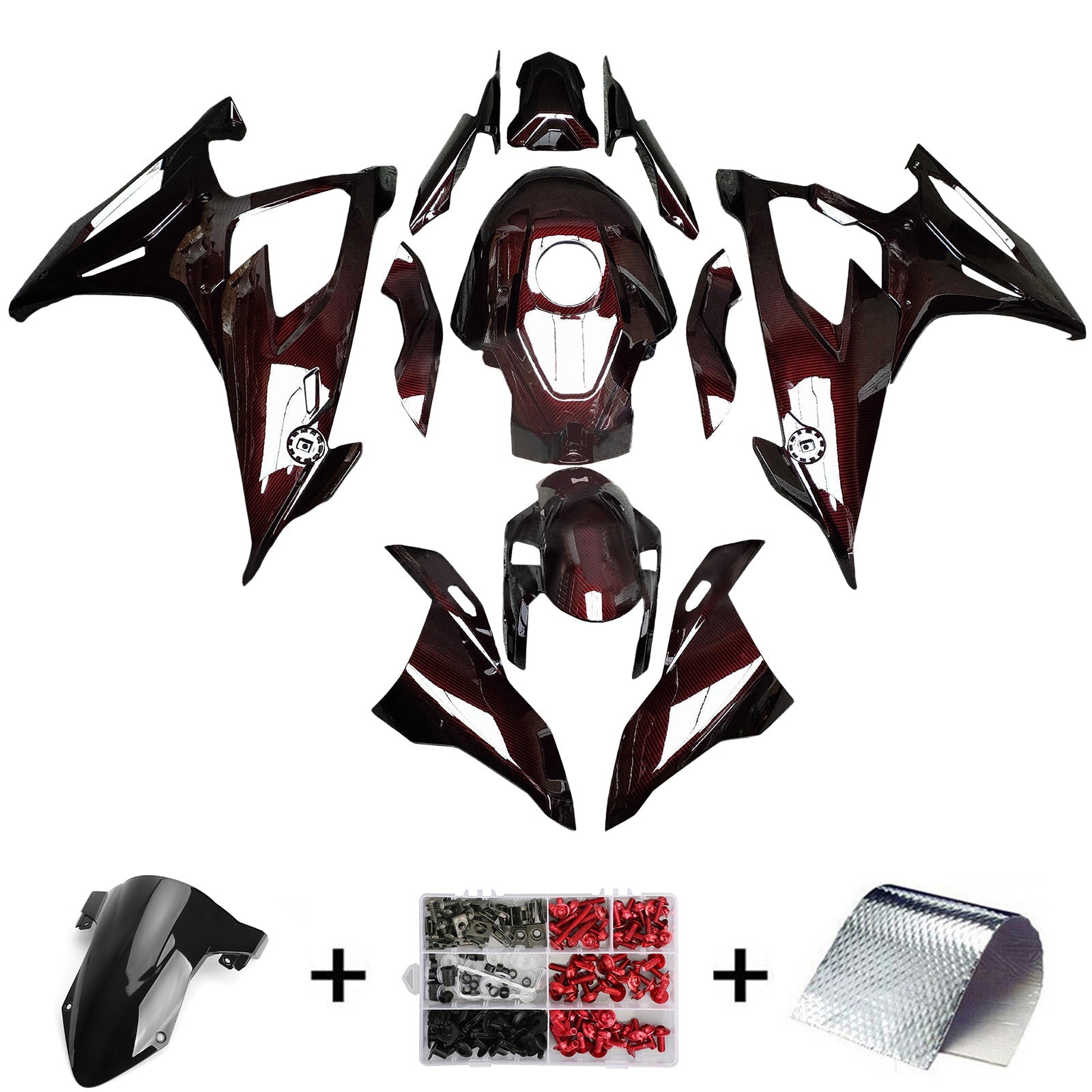 Kit de carénage d'injection pour BMW M1000RR S1000RR 2019-2022 Carrosserie Plastique ABS