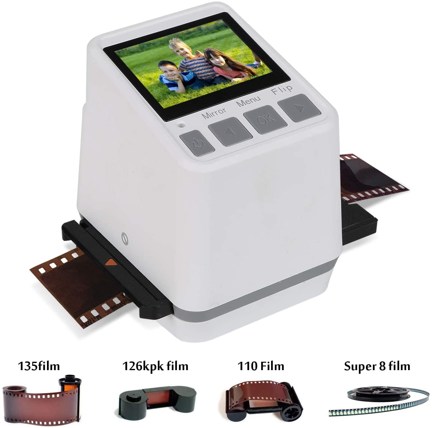 Scanner per diapositive per negativi vecchi da 22 MP, conversione di pellicole 126KPK/135/110/Super 8