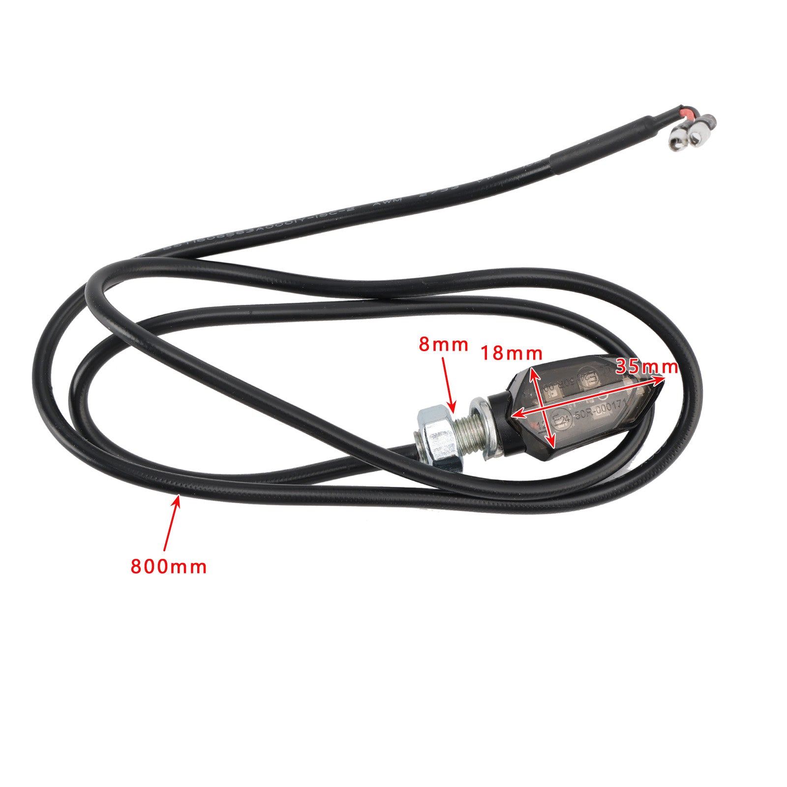 12 V 8 mm Universal LED -draai signaal voor Kawasaki -motorfiets