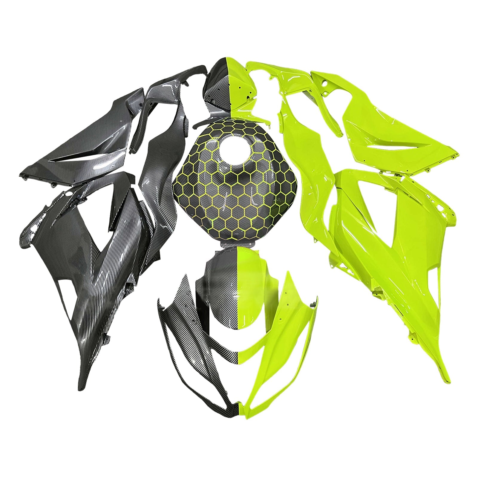 Kit di carenatura a iniezione, carrozzeria in plastica ABS per Kawasaki ZX6R 636 2013-2018