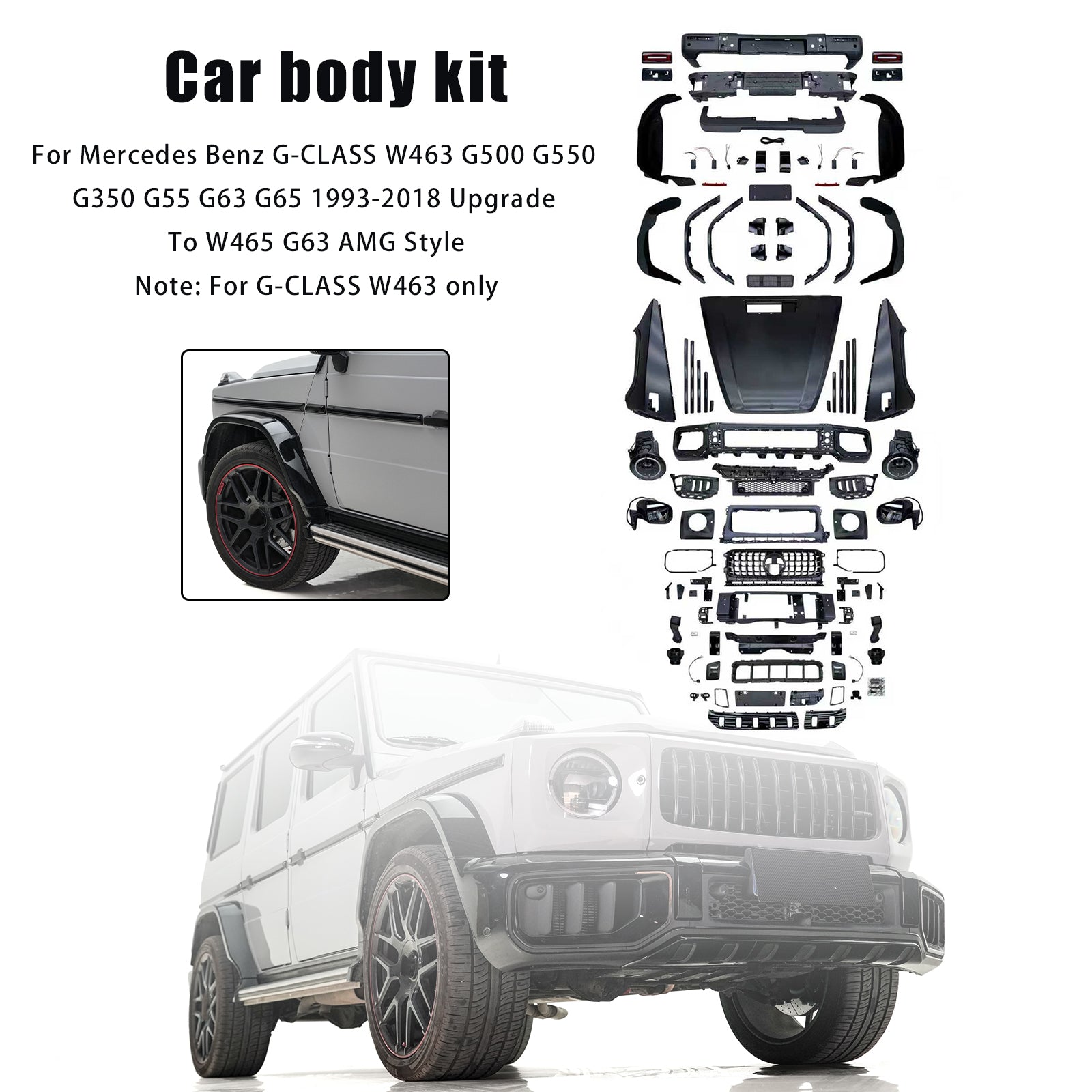 Kit carrosserie style AMG pour Mercedes W463, G550 et G500 (1993-2018) - Pare-chocs
