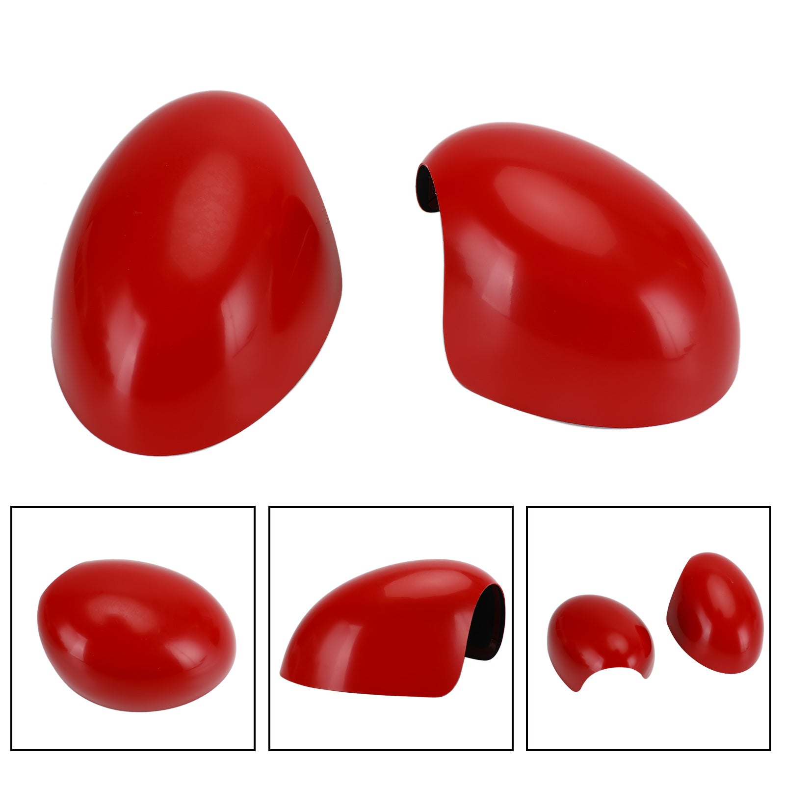 2 coperture per specchietti rosse per MINI Cooper R55 R56 R57 Alta qualità