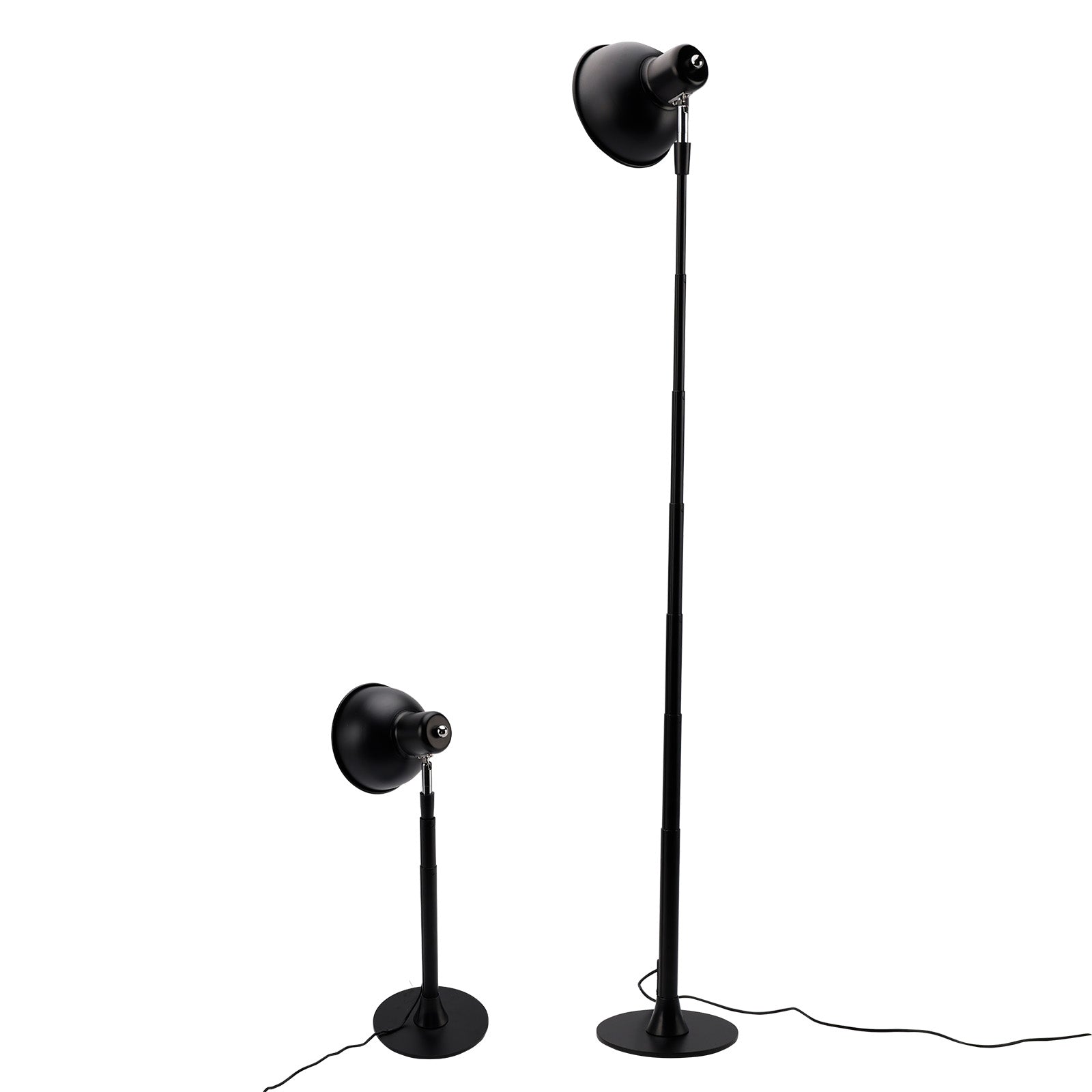 Regulowana lampa stołowa i podłogowa LED w kolorze orzecha, 3 kolory, z możliwością przyciemniania, idealna do sypialni lub biura.