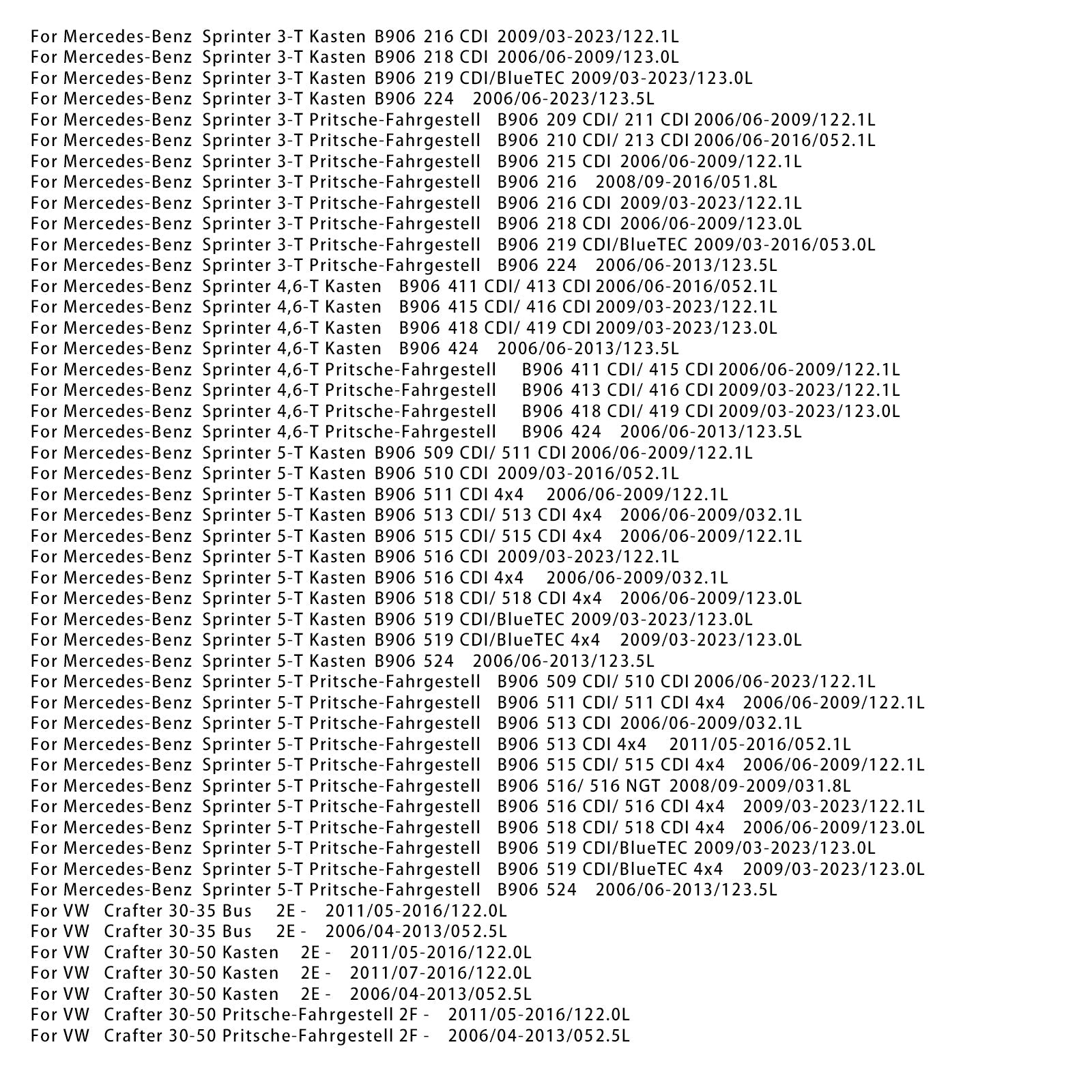 Zobniki servo volana 68048697AA za Mercedes-Benz Sprinter B906