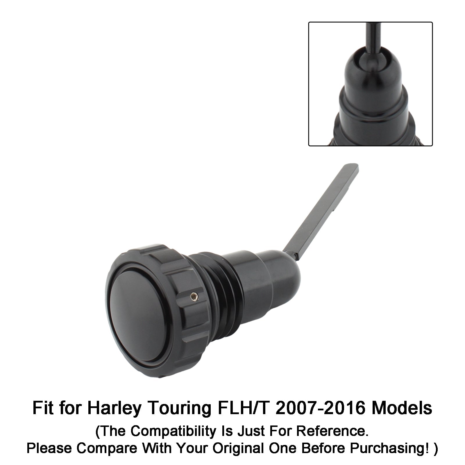 Tapa del tanque de calibre de aceite, Harley Touring FLH/T 2007 - Modelos 2016, enchufe para Touring FLH/T