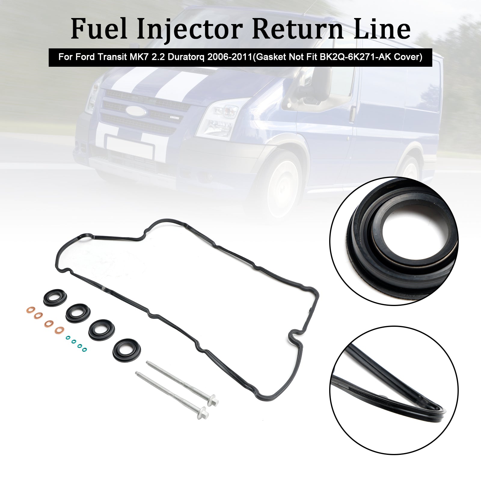 Joints d'Injecteur Boulons Joint de Culasse pour Ford Transit MK7 2.2 Duratorq 2006-2011 1372490 6C1Q9T506AC