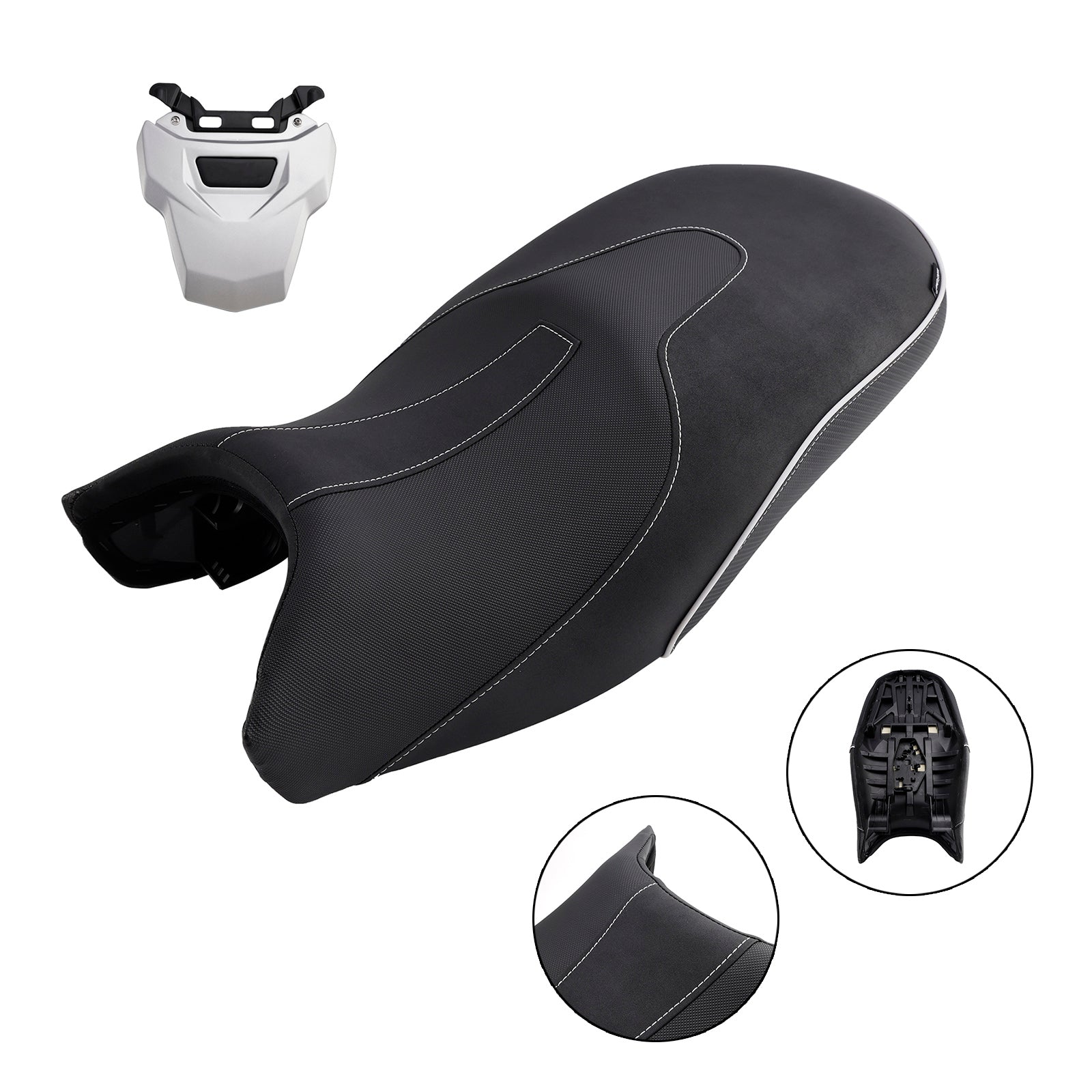 Selle passager avant et arrière noire pour BMW R1200GS LC R 2013-2018