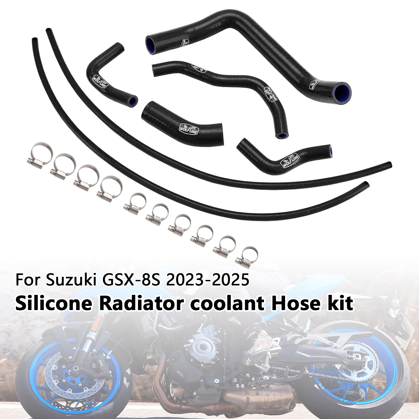 Durite de refroidissement en silicone pour radiateur Suzuki GSX-8S 2023-2025